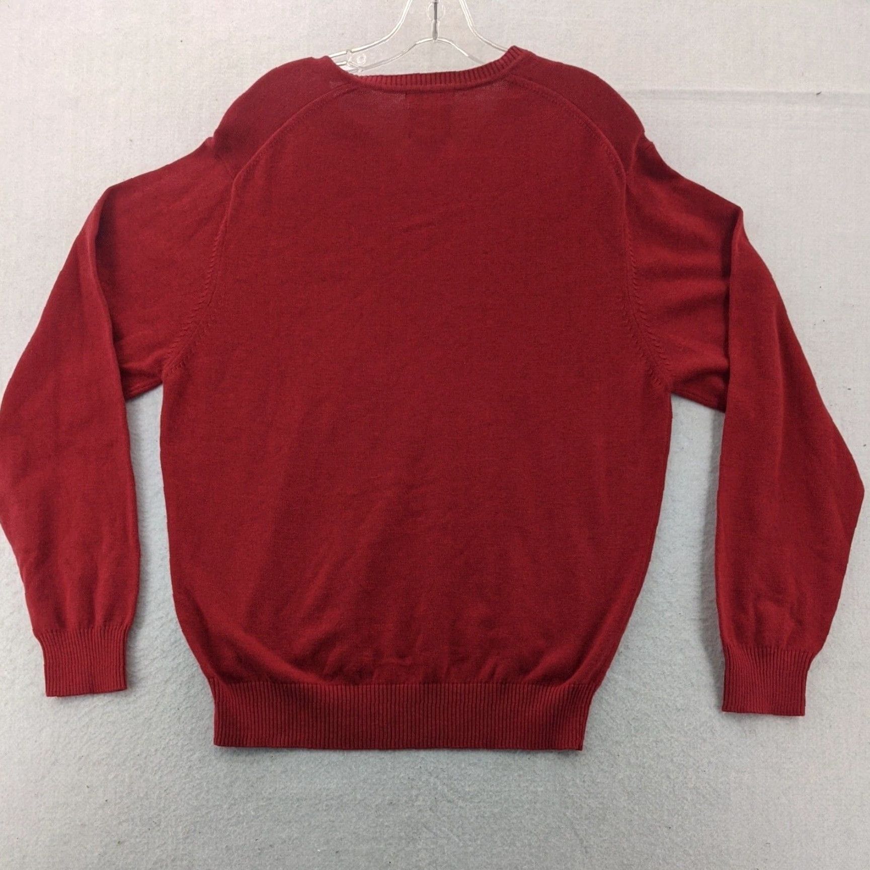 Jos. A. Bank Jos A Bank Signature Collection Sweater Mens Medium Red V-Neck 100% Cotton NWT Size US M / EU 48-50 / 2 - 2 Thumbnail