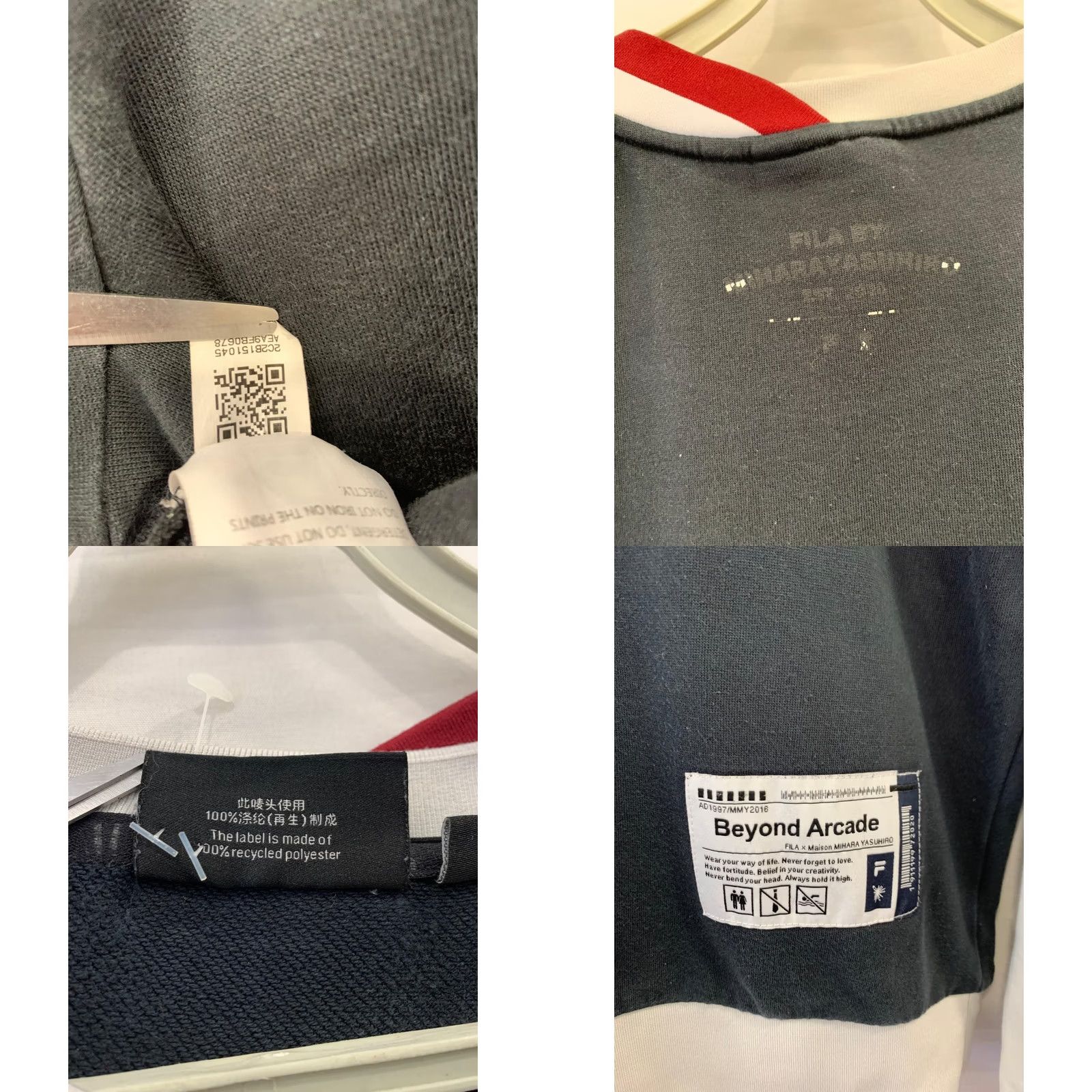 Fila Maison Mihara Yasuhiro x FILA Beyond Arcade Sweatshirt Navy White Red M Mens Pullover Multicolor Size US M / EU 48-50 / 2 - 8 Thumbnail