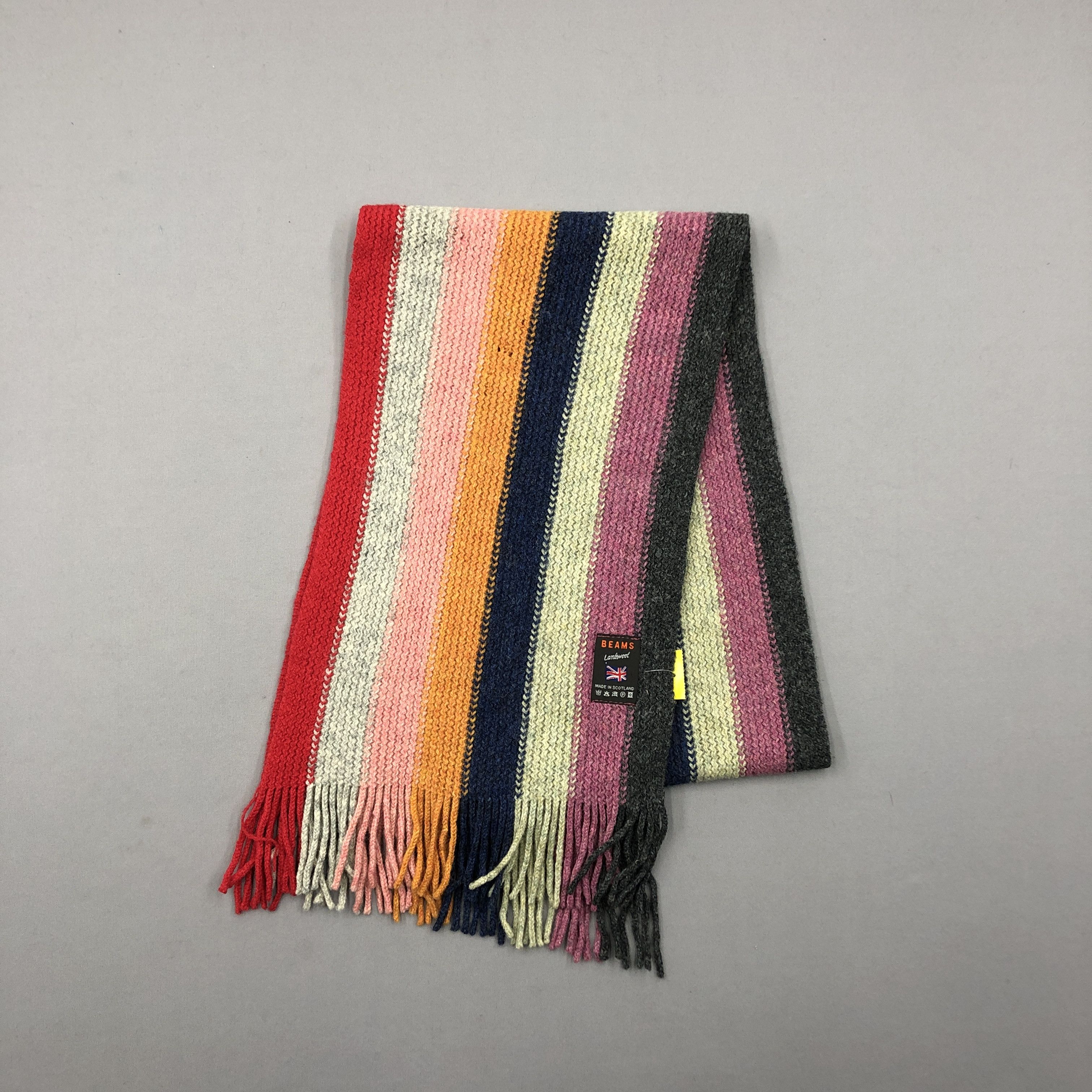 Beams Plus Vintage Beams Scarf Ribbed Knit Wool Cashmere Scarves Size ONE SIZE - 3 Thumbnail