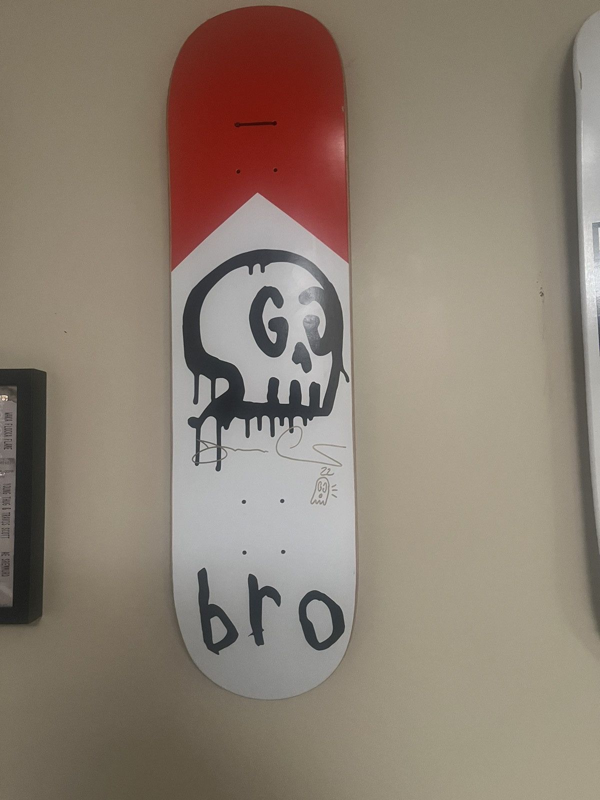 Skull Gucci Ghost Skateboard Deck by Trouble Andrew