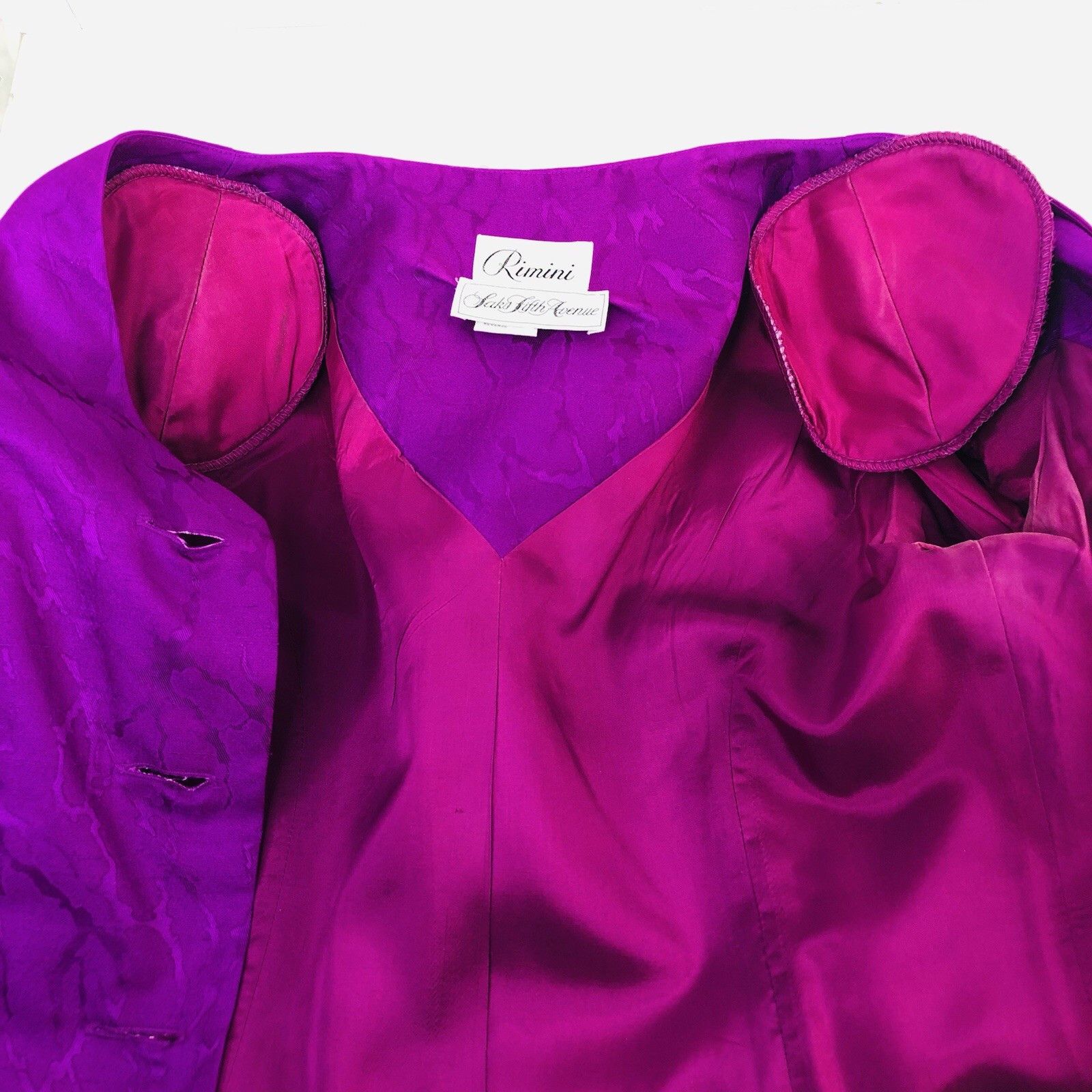 Other Rimini Saks Fifth Avenue Purple Evening Top Skirt Suits Sz 6 Size M / US 6-8 / IT 42-44 - 7 Thumbnail