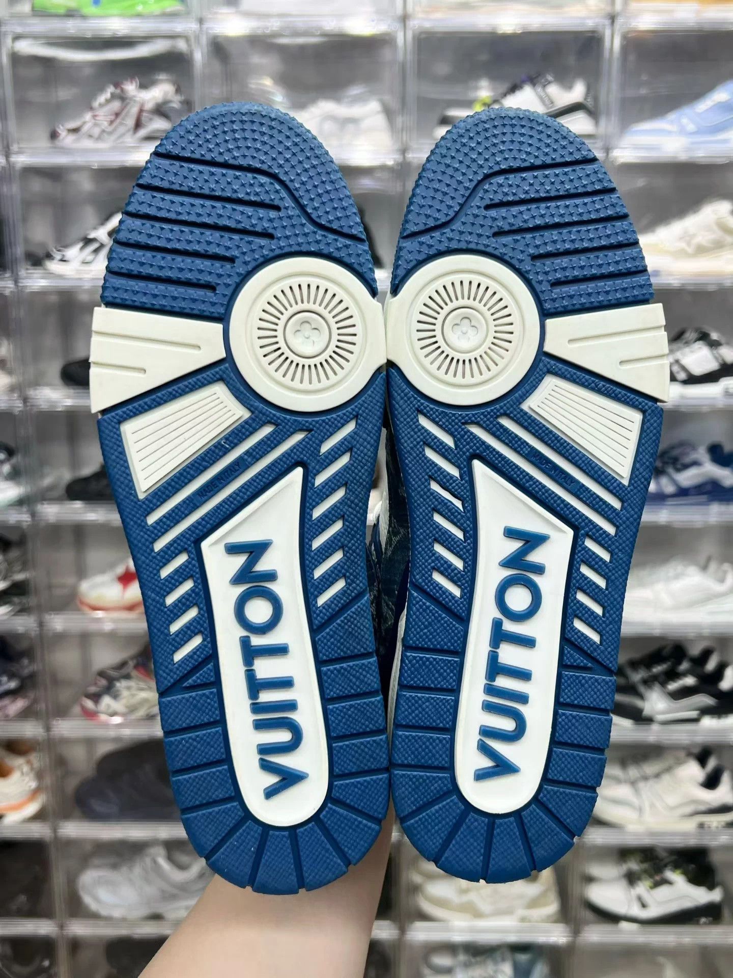 Louis Vuitton LV TRAINER Blue White Denim UK8/42 Size US 9 / EU 42 - 8 Thumbnail