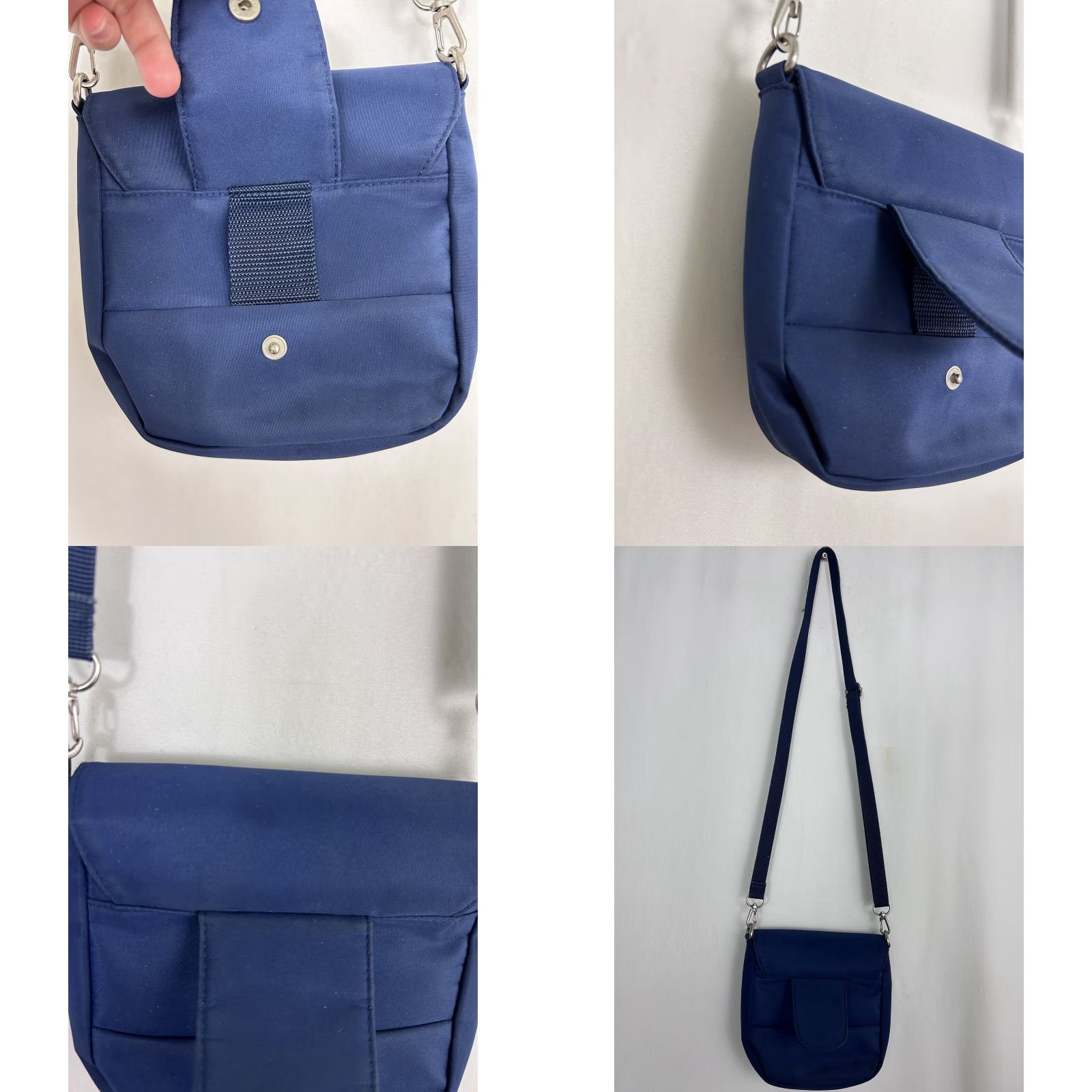 Vintage Travelon Crossbody Bag Small Navy Travel Womens Nylon Stain 6x7x1.5 Size ONE SIZE - 11 Thumbnail