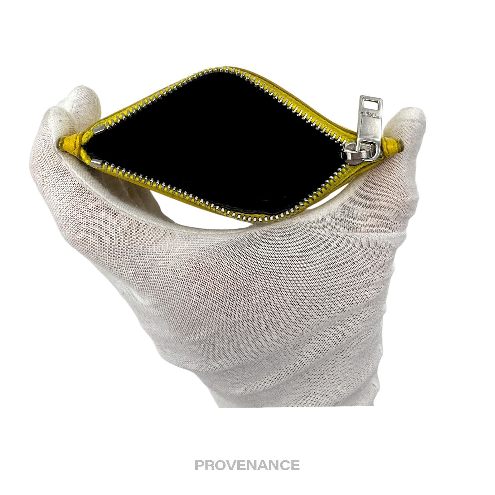 Saint Laurent Paris 🔴 Saint Laurent Paris SLP Fragment Zip Card Wallet - Yellow Size ONE SIZE - 7 Thumbnail