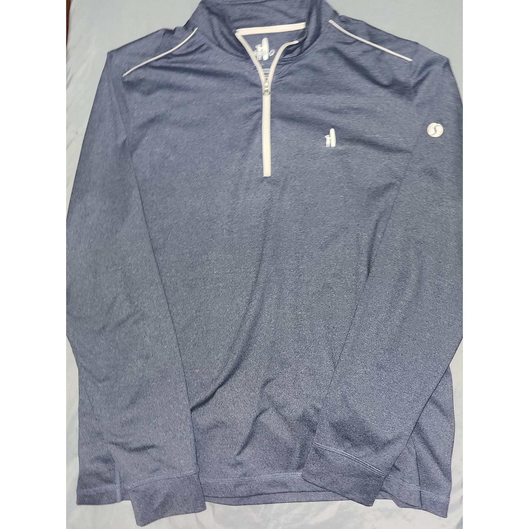 Designer Johnnie-O Mens Long Sleeve Quarter-Zip Performance Shirt L P Size US L / EU 52-54 / 3 - 8 Thumbnail