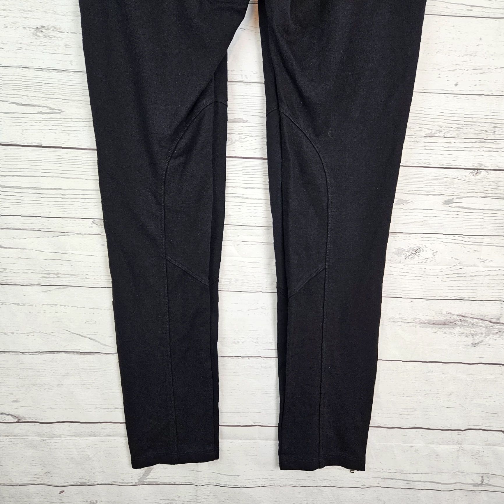 Vintage Cabi Ponte Leggings Womens Medium Black Mid Rise Ankle Zip Knit Pants Size 32" / US 10 / IT 46 - 6 Thumbnail