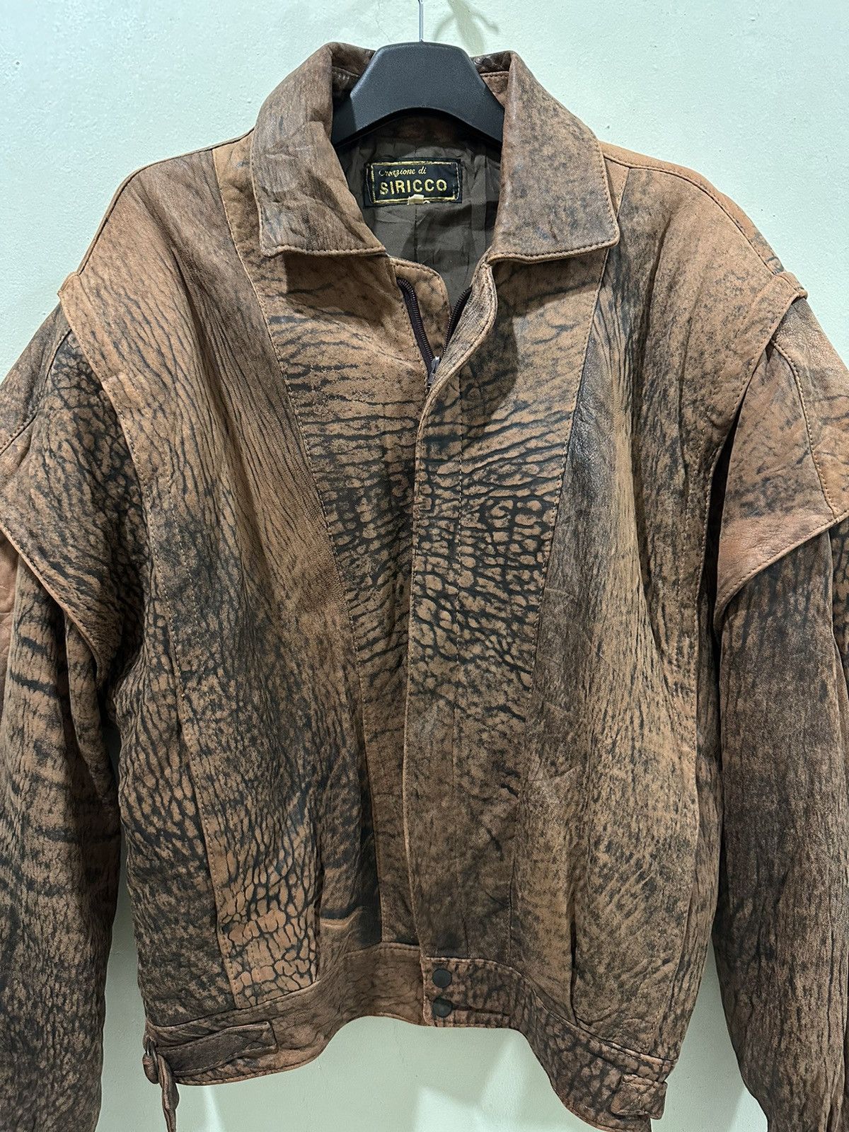 Japanese Brand 90's Creazione Di Siricco Leather Jacket Size US L / EU 52-54 / 3 - 3 Thumbnail