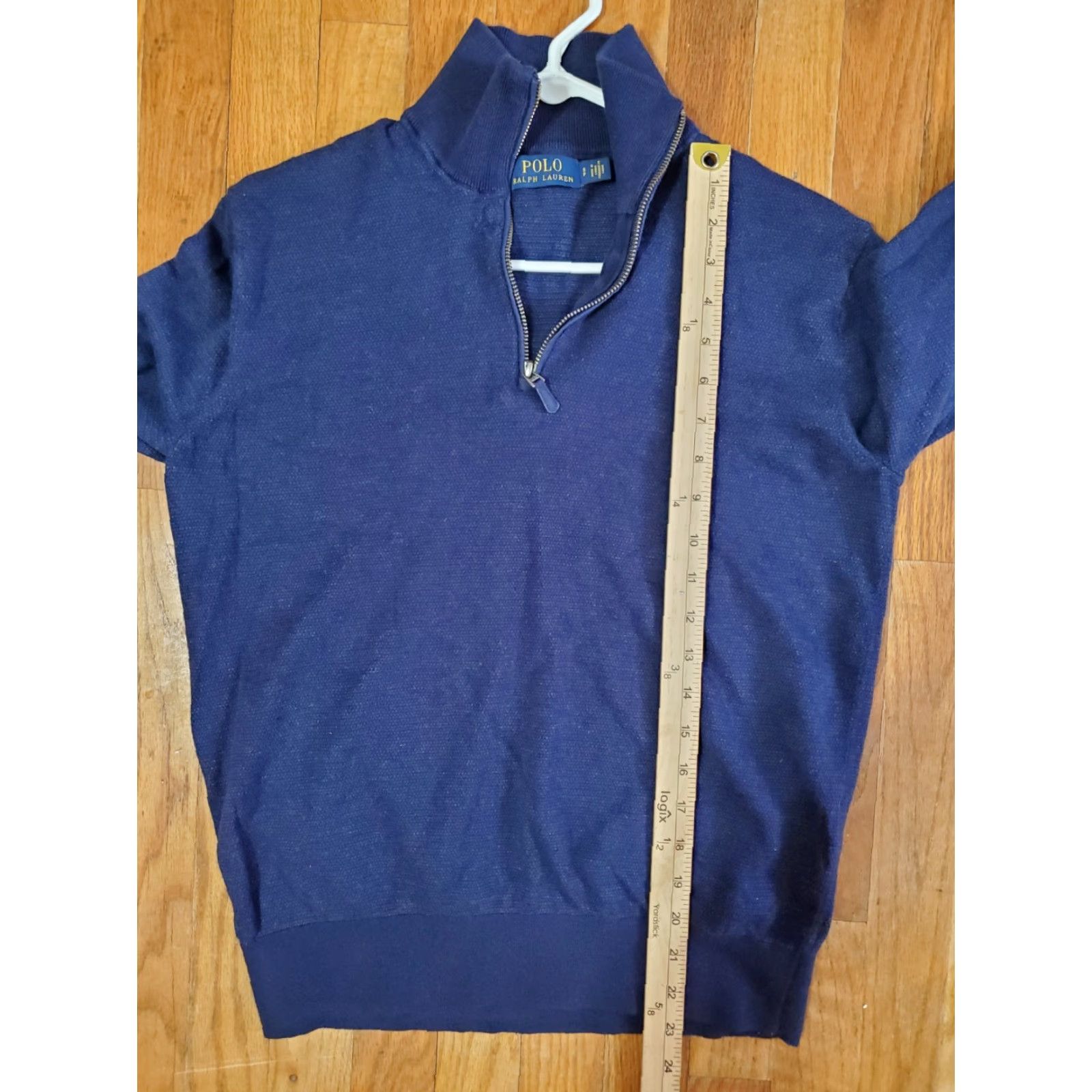 Ralph Lauren Polo Ralph Lauren Sweat er Women's Size PS Blue 1/4 Zip Mock Neck Cashmere Cotton Silk Pullover Petite Regular Knit Size S / US 4 / IT 40 - 7 Thumbnail