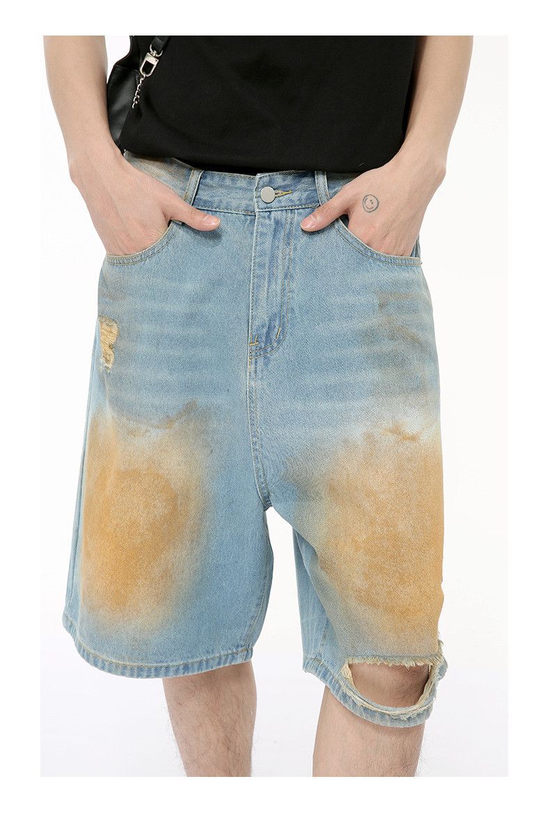 Japanese Brand × Jean Street distressed ripped denim shorts Size US 32 / EU 48 - 5 Thumbnail