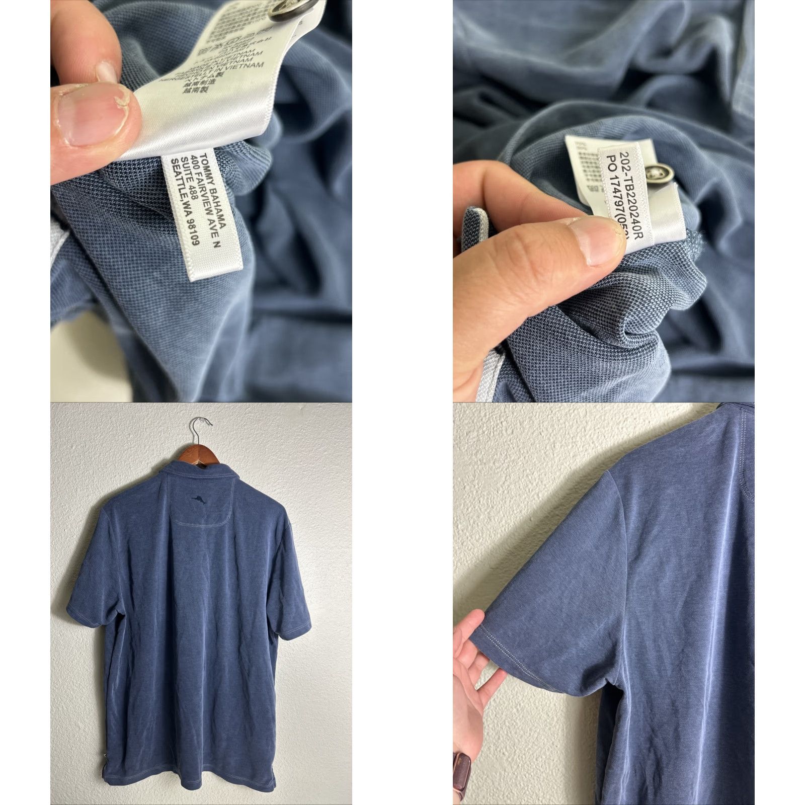 Tommy Bahama VINTAGE Tommy Bahama Polo Shirt Short Sleeve XL Blue Men’s Stained Size US XL / EU 56 / 4 - 9 Thumbnail