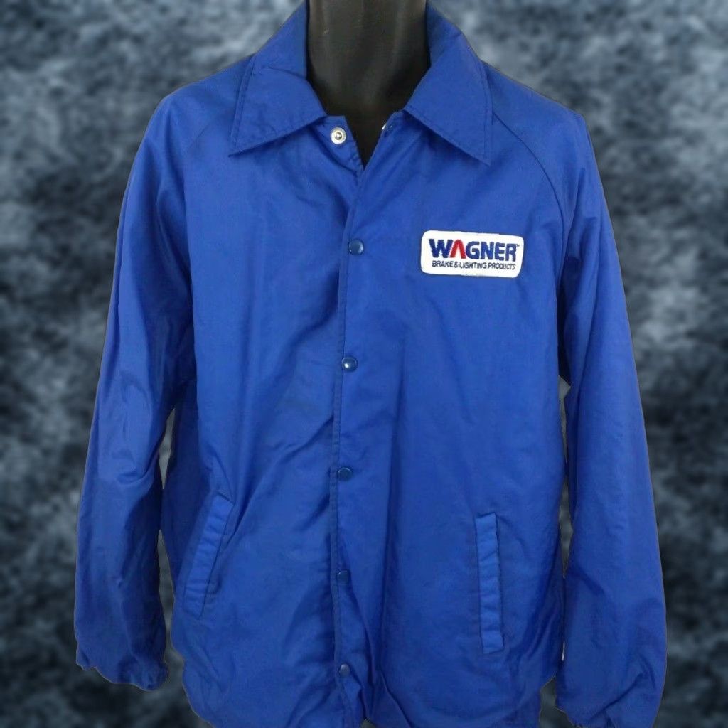 Vintage VINTAGE Upstream Racing Jacket Mens Size Large Blue Windbreaker 80s Wagner Brake Team Size US L / EU 52-54 / 3 - 1 Thumbnail