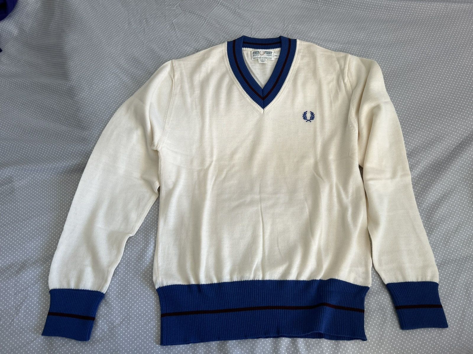 Fred Perry Vintage Fred Perry Long Sleeves Sweater Size US S / EU 44-46 / 1 - 1 Thumbnail