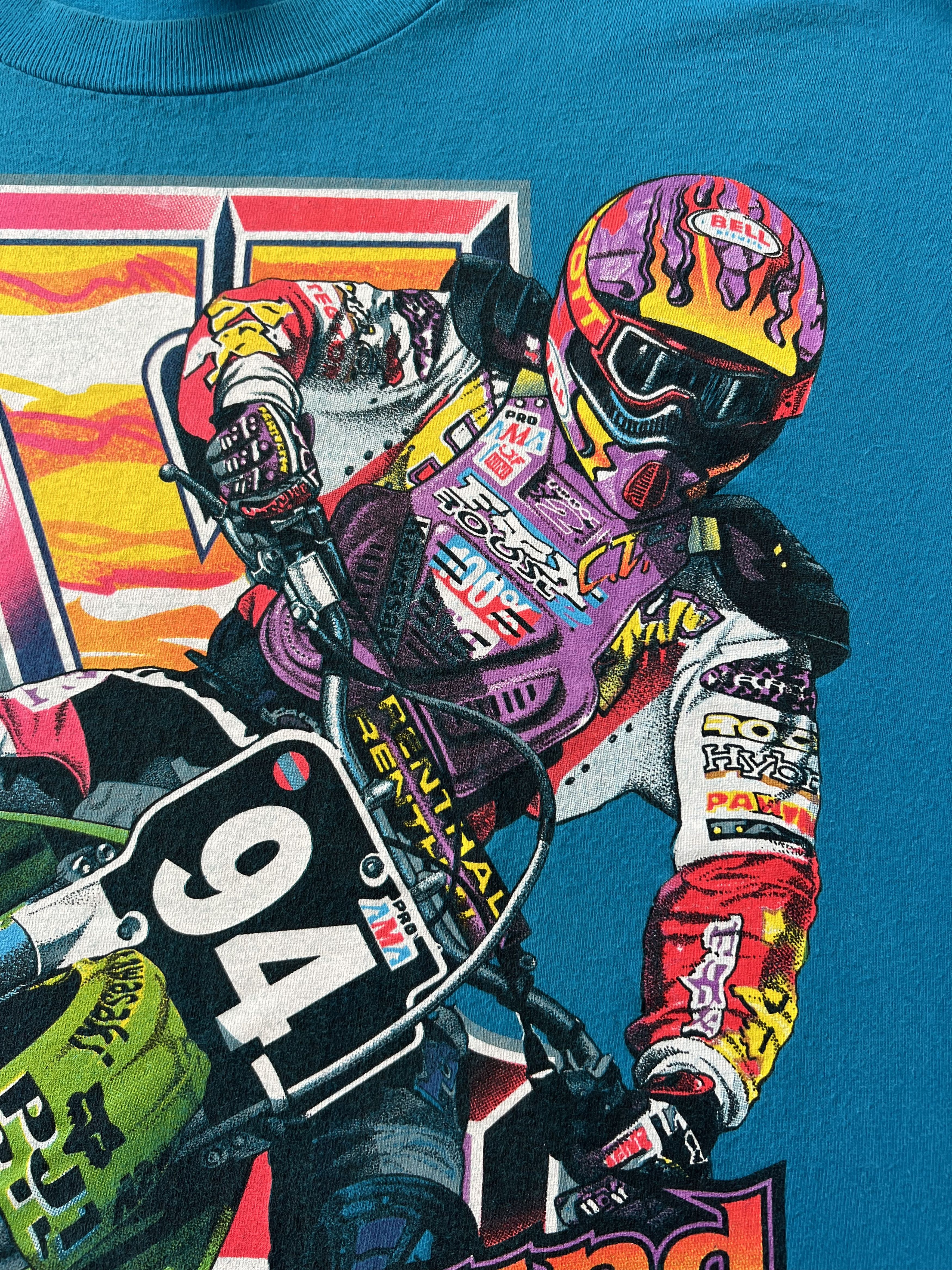 Vintage Vintage 90s Dortmund Supercross ADAC Moto Racing Long Sleeve Size US XL / EU 56 / 4 - 4 Thumbnail
