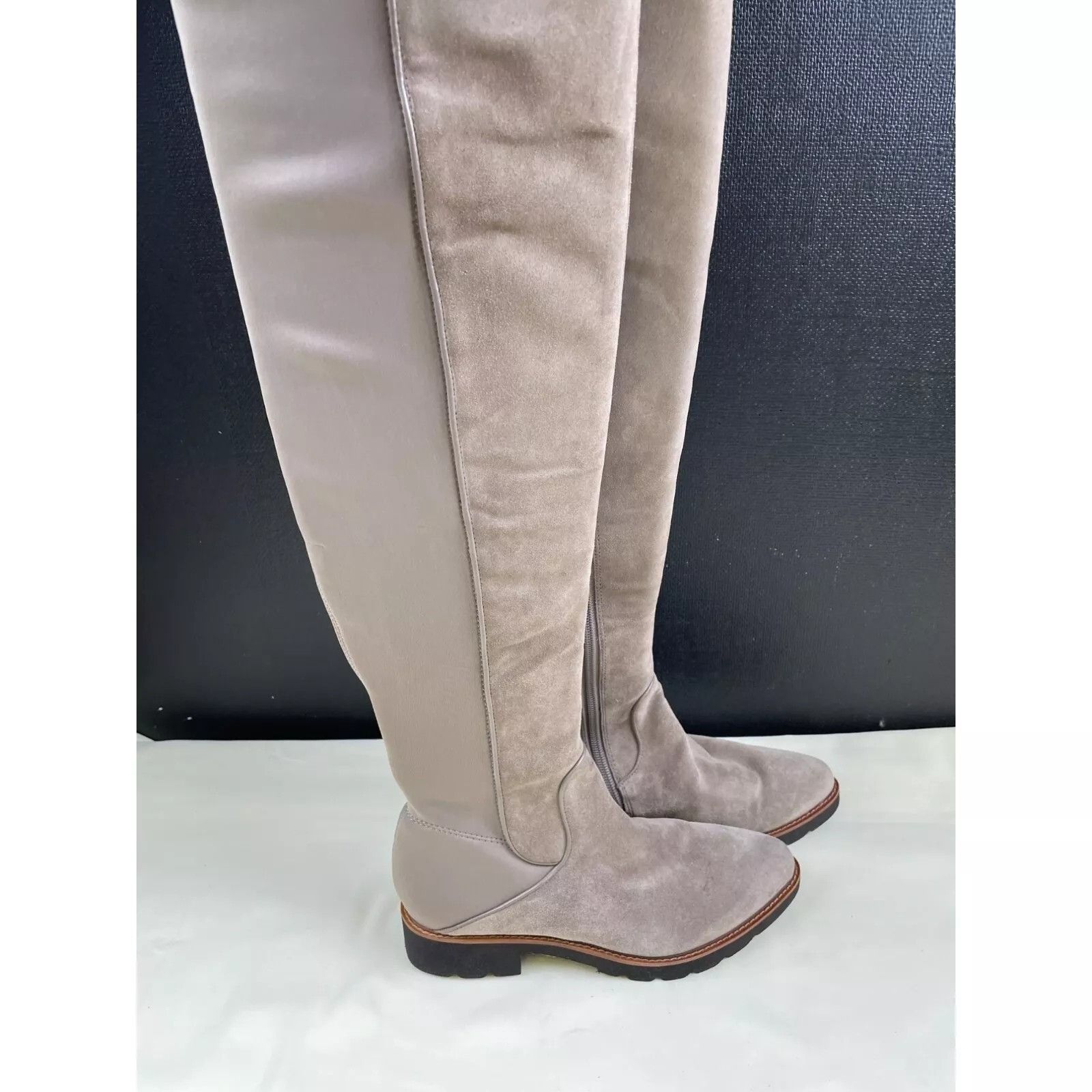Franco Sarto Franco Sarto Women's Leather Tan Over the Knee Boots Shoes S Size US 5.5 / IT 35.5 - 4 Thumbnail