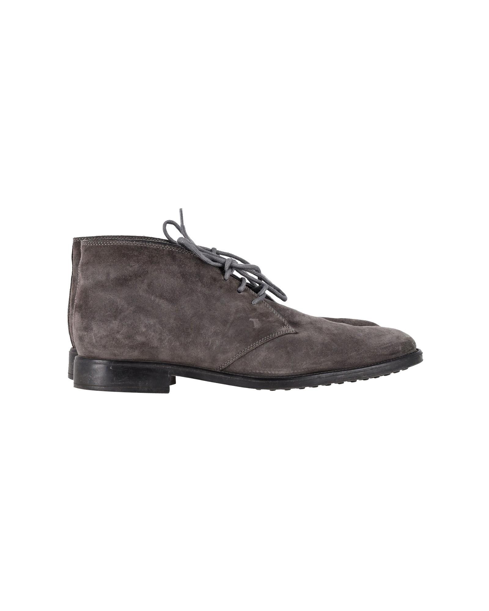 image of Tods Ankle Suede Desert Boots in Grey, Men's (Size 8.5)