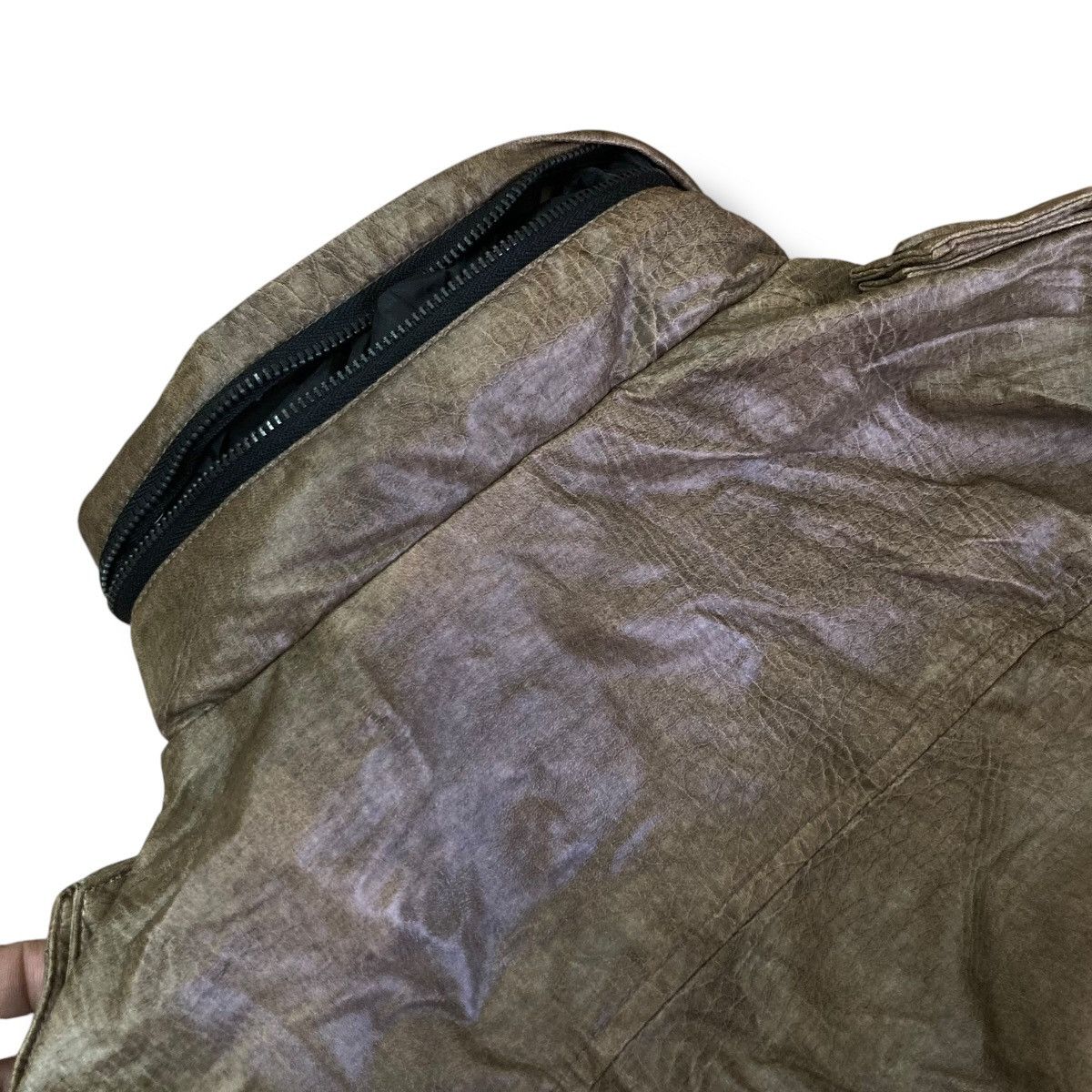 Isamu Katayama Backlash 🇯🇵 P.C POINT CHARY BUTTON UP FULL ZIP FUR COLLAR WAXED JACKET Size US L / EU 52-54 / 3 - 13 Thumbnail