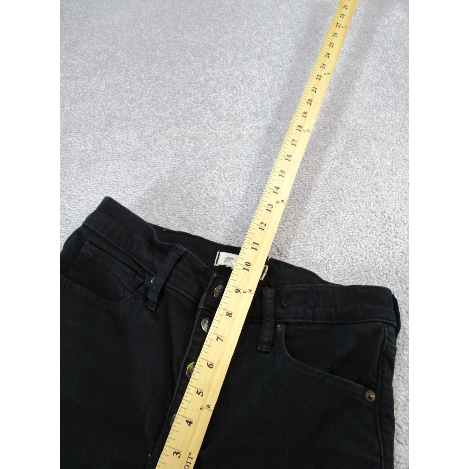 Madewell Madewell Jeans Women 27 Skinny Mid Rise Black Denim Regular Size 27 Womens Slim Fit 9" Rise Size 27" / US 4 / IT 40 - 5 Thumbnail