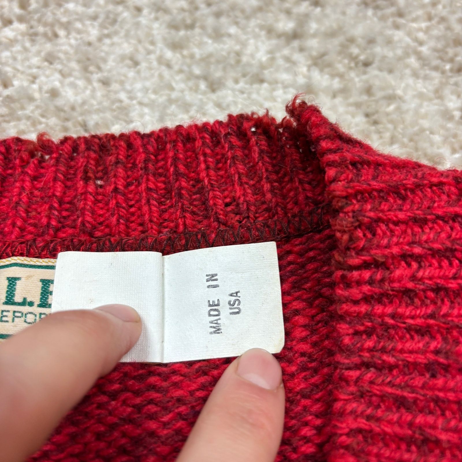 L.L. Bean × Vintage Vintage LL Bean Wool Nylon V Neck Sweater Vest Men's Medium Size US M / EU 48-50 / 2 - 5 Thumbnail