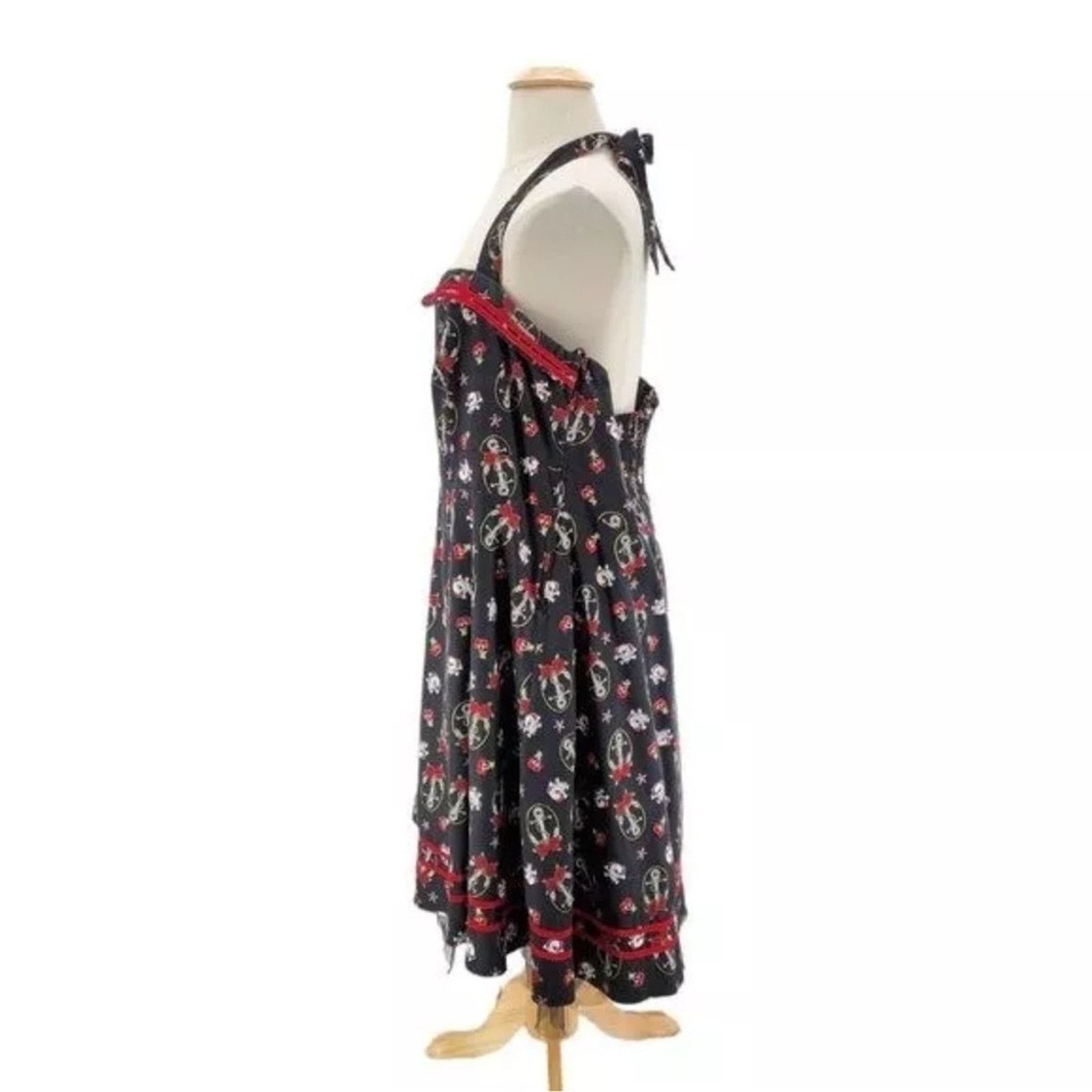 Torrid Torrid Retro Dress-Skull Roses Pinup Halter Dress Size XL / US 12-14 / IT 48-50 - 2 Thumbnail