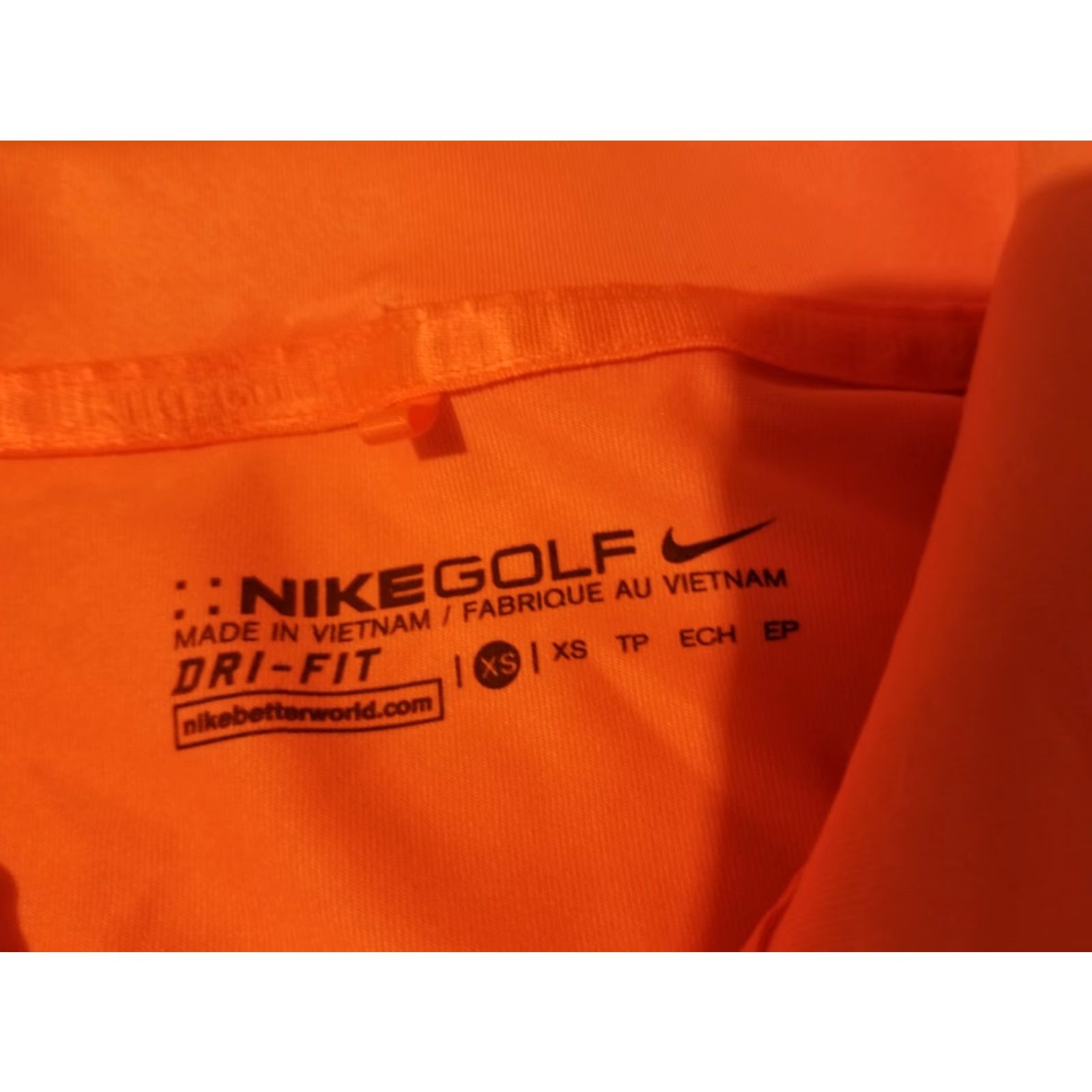 Nike Womens Nike Golf Sleeveless Polo Shirt XS Orange Athletic Shirt Size XS / US 0-2 / IT 36-38 - 4 Thumbnail