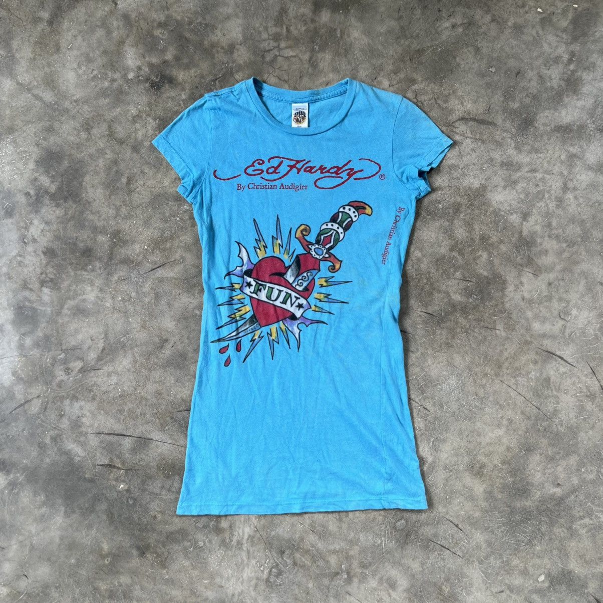 Ed Hardy Ed Hardy Christian Audigier Fur Knife T-Shirt Size S / US 4 / IT 40 - 1 Thumbnail