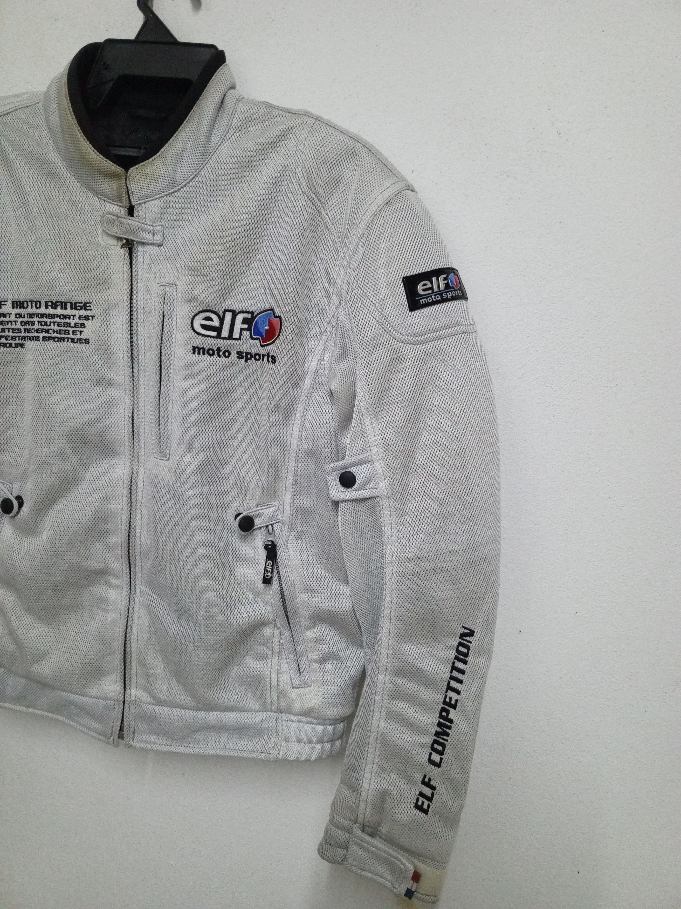 Vintage EIF MOTO SPORT JACKET WHITE/GRAY Size US L / EU 52-54 / 3 - 4 Thumbnail