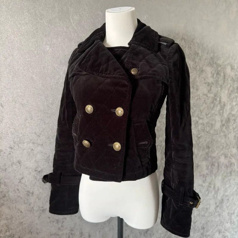Burberry Burberry Women's Black Cotton Blend Jacket Size S / US 4 / IT 40 - 1 Thumbnail