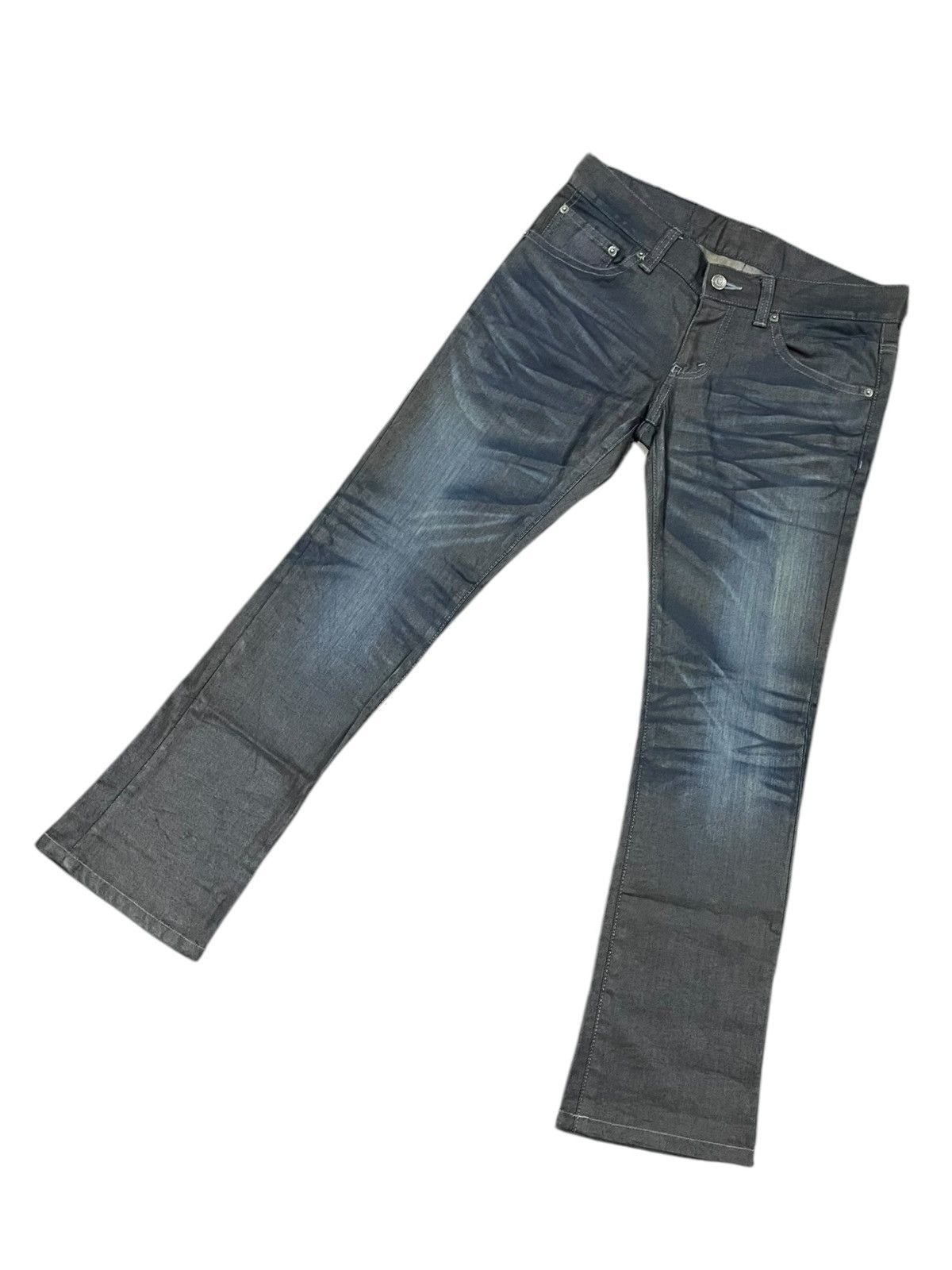 Japanese Brand Tornado Mart Stonewash Rigid Lowrise Jeans W32" x L37" Size US 32 / EU 48 - 5 Thumbnail