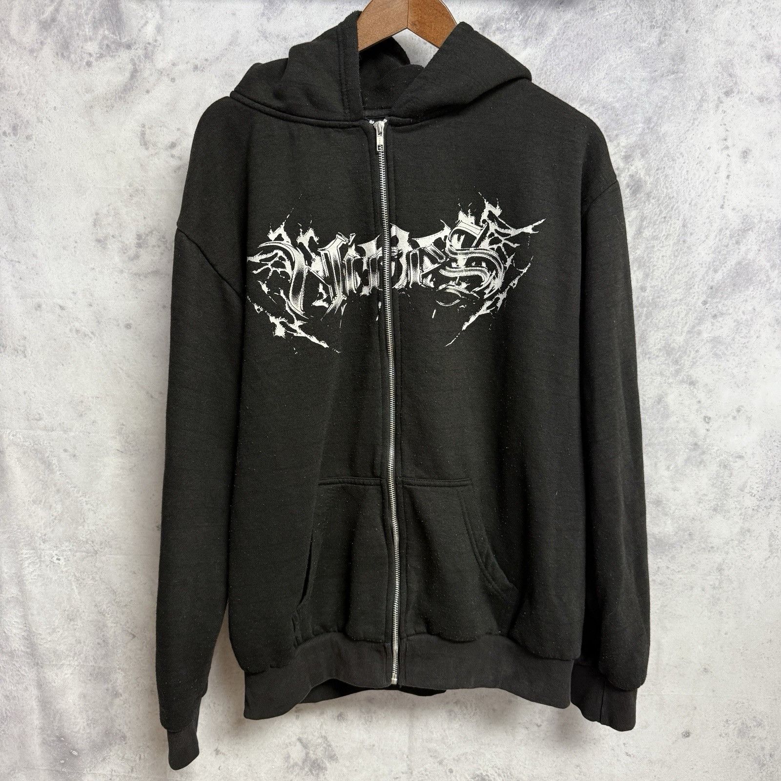 Other Human Vices Hoodie Sweatshirt Mens XL 25.5x27 Black Grunge Size US XL / EU 56 / 4 - 1 Thumbnail