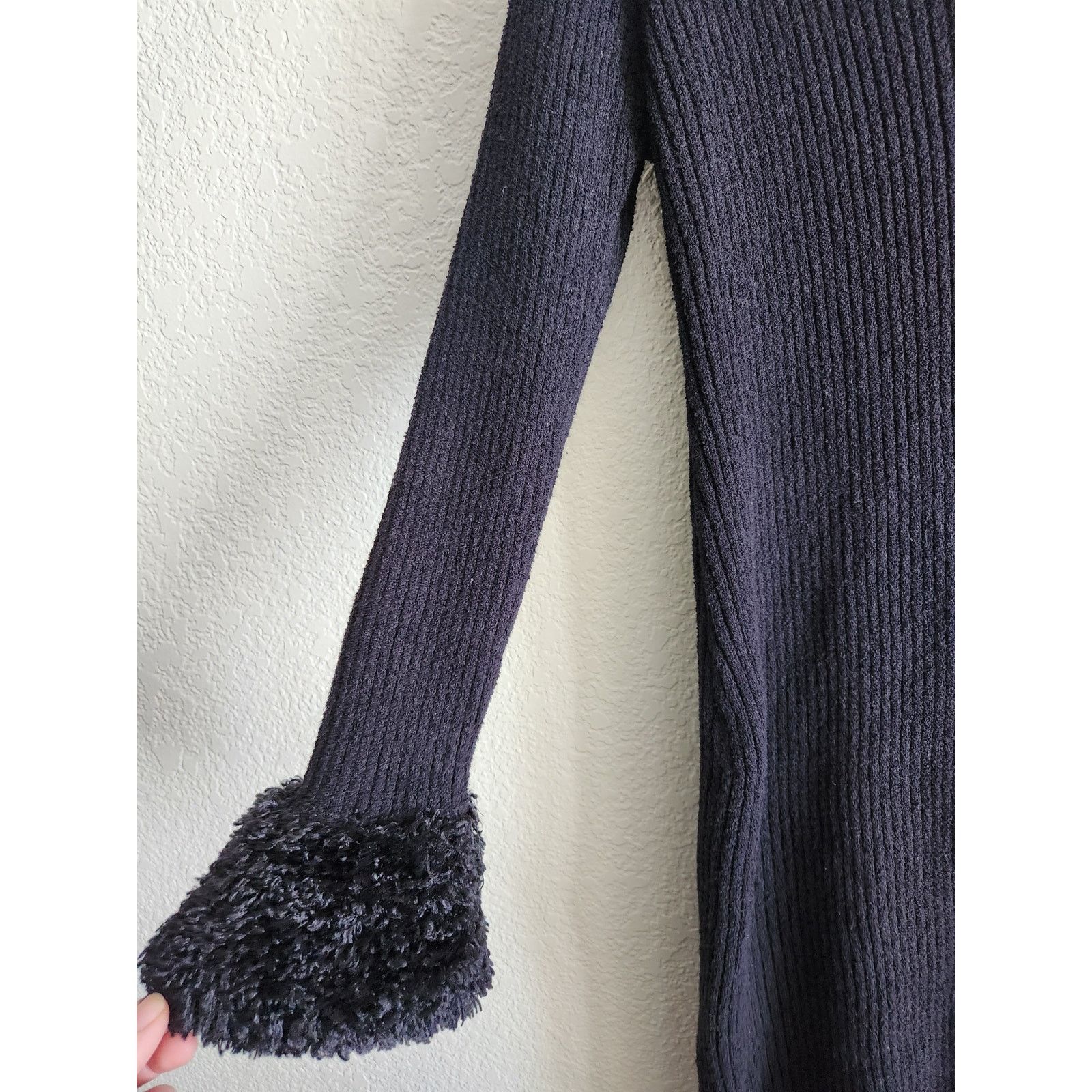 Other Y2k Georgiou Studio Women's Faux Fur Trim Long Sweater-Small Size S / US 4 / IT 40 - 4 Thumbnail