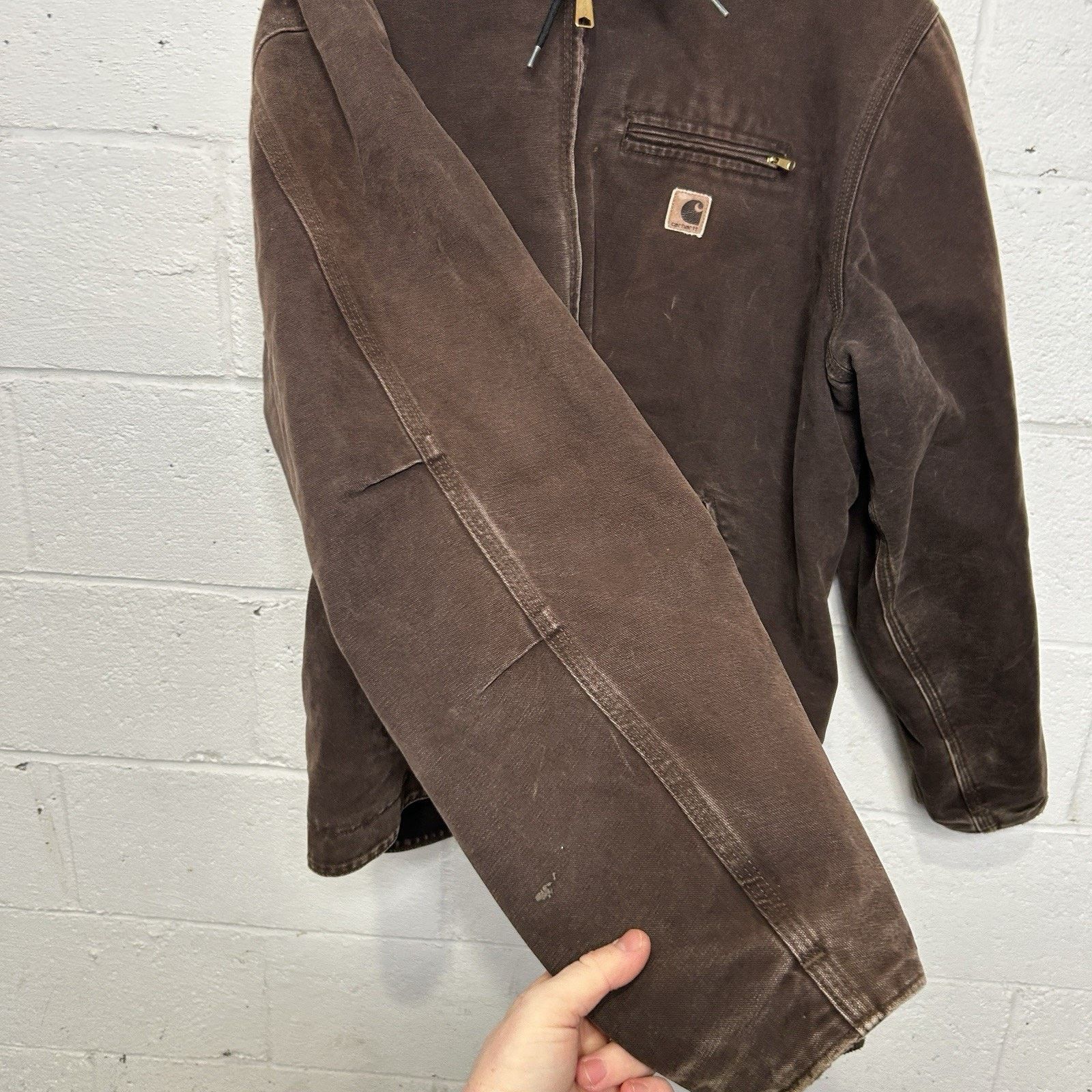 Carhartt Y2K Carhartt Sherpa-Lined Hooded Detroit Jacket “Dark Brown” Size US XL / EU 56 / 4 - 10 Thumbnail