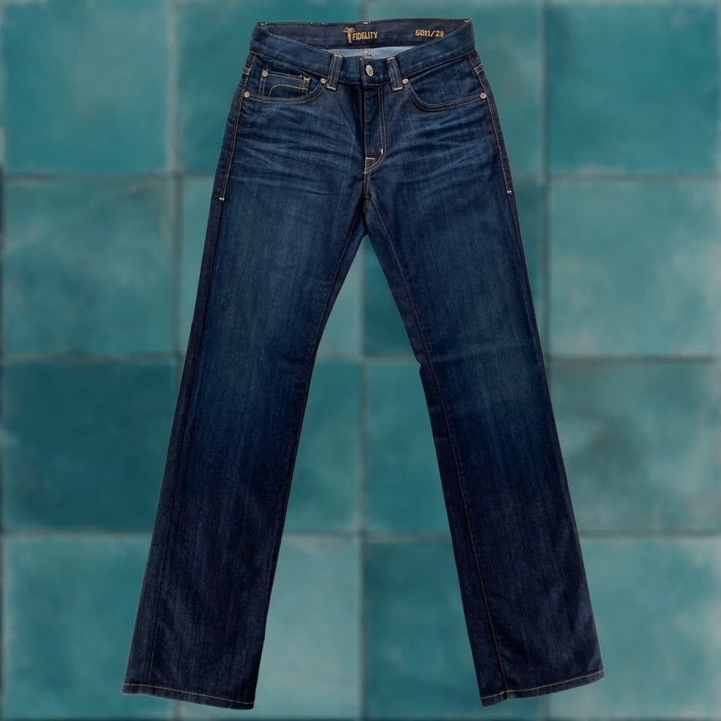 Vintage Fidelity Denim 5011 Jeans Mens 29x34 Straight Blue Denim 5-Pocket Regular Casual Classic Size US 29 - 1 Thumbnail