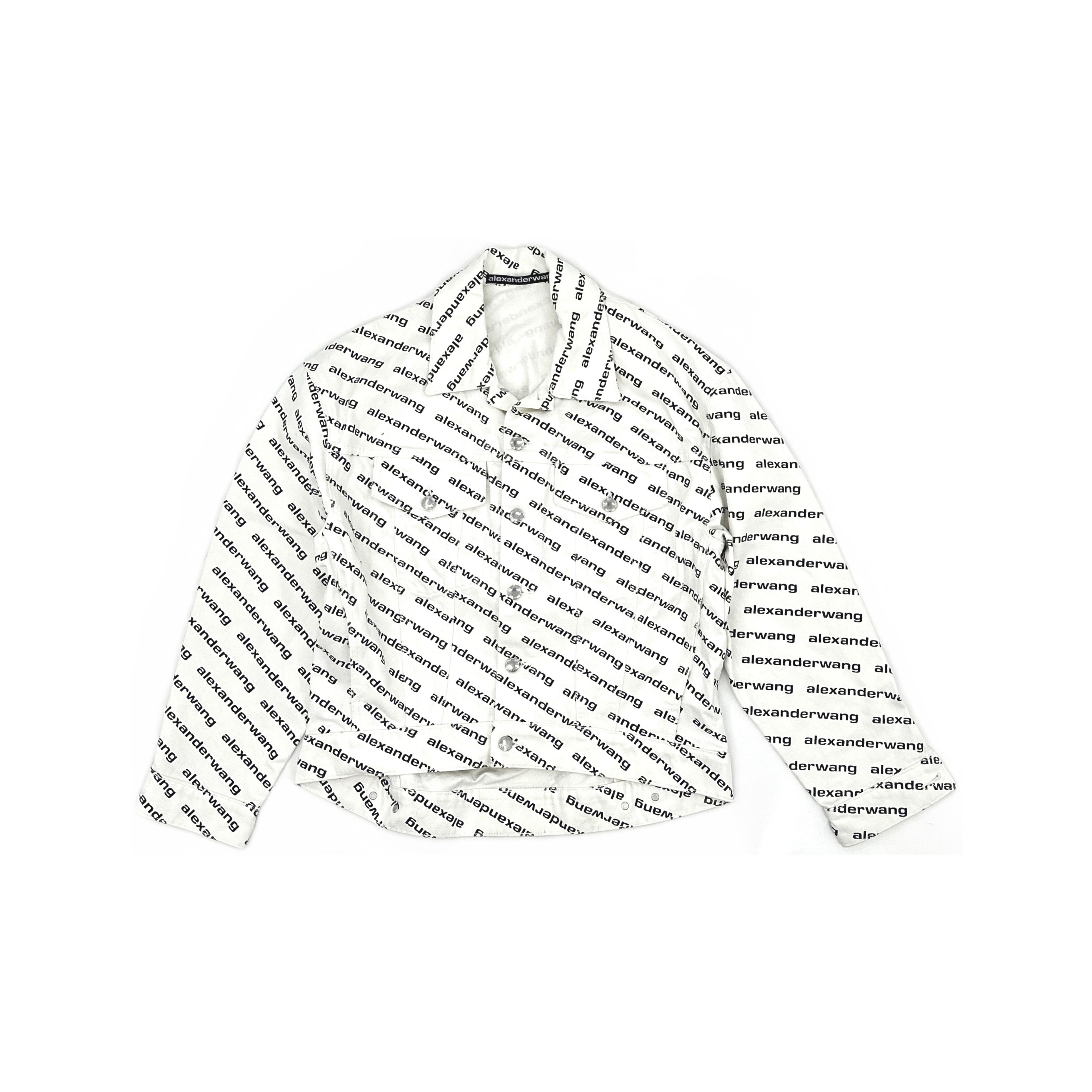 Alexander Wang Alexander Wang Logo Print Denim Jacket Size S Size S / US 4 / IT 40 - 1 Thumbnail