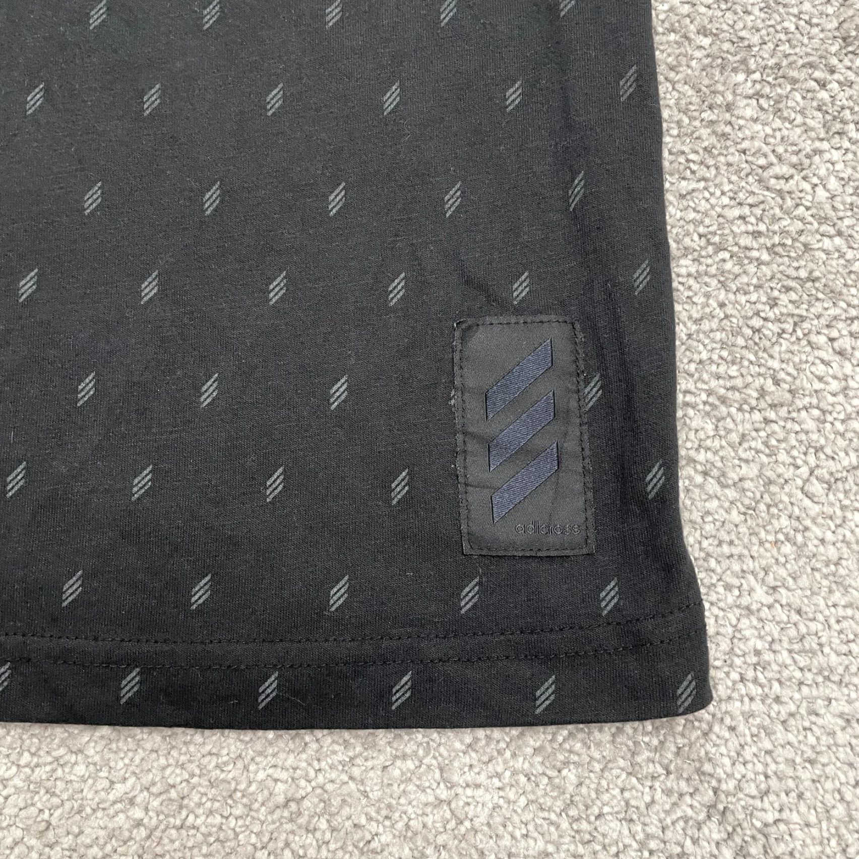 Adidas Adidas Adicross 3 Stripe Allover Print T-Shirt Men XL Black Crew Neck Active Tee Size US XL / EU 56 / 4 - 3 Thumbnail