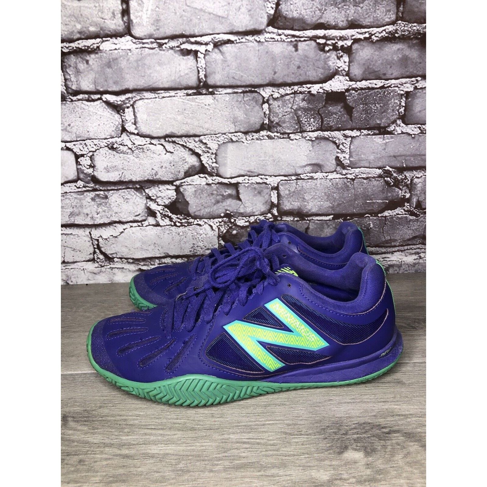 New Balance New Balance WC60PT1 60 Purple Green Lace Up Running Shoes Wo Size US 10 / IT 40 - 14 Thumbnail