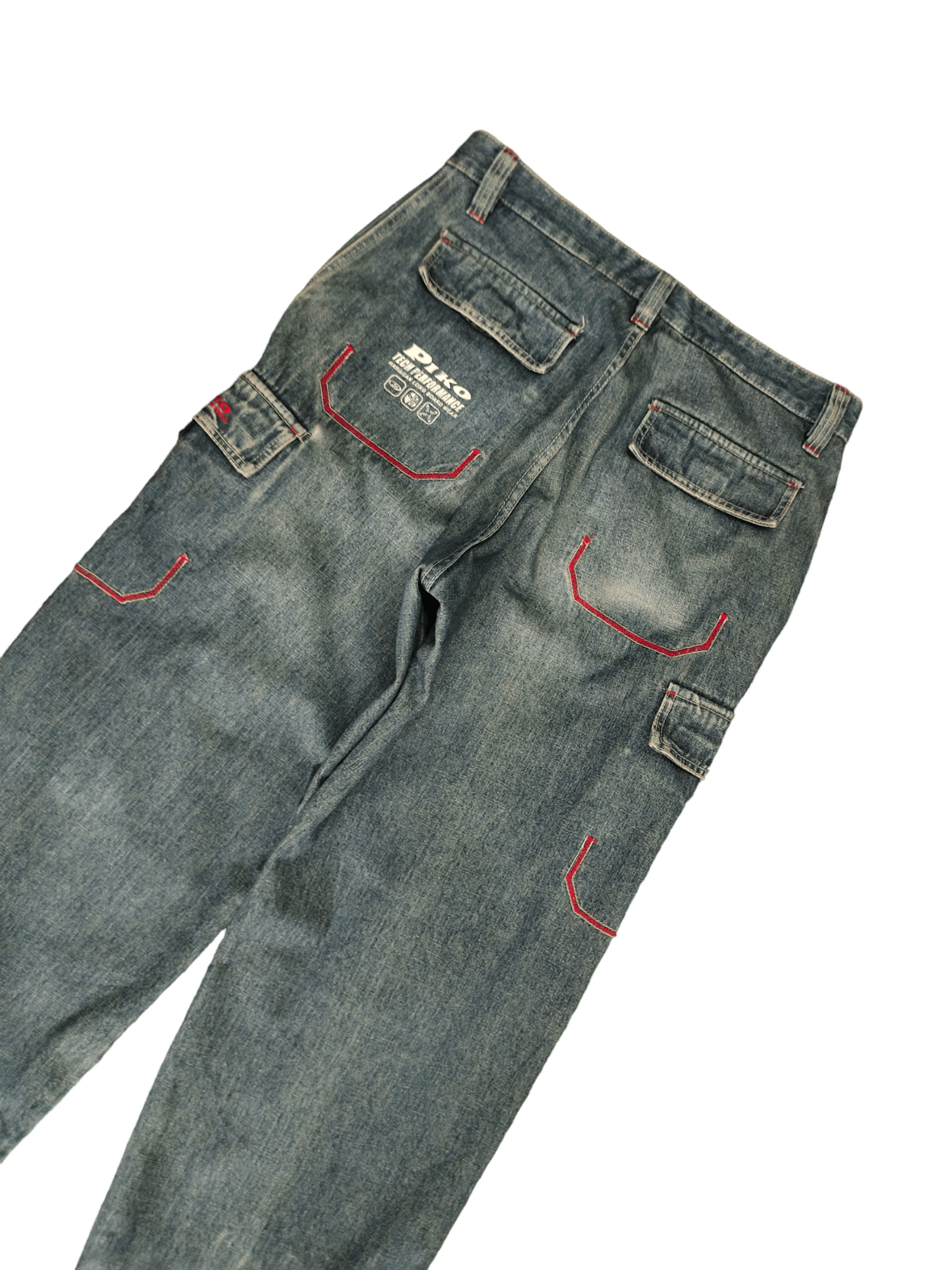 Japanese Brand Baggy Jeans Piko Cargo Wide Leg Denim Y2k Jnco Streetwear Size US 34 / EU 50 - 5 Thumbnail