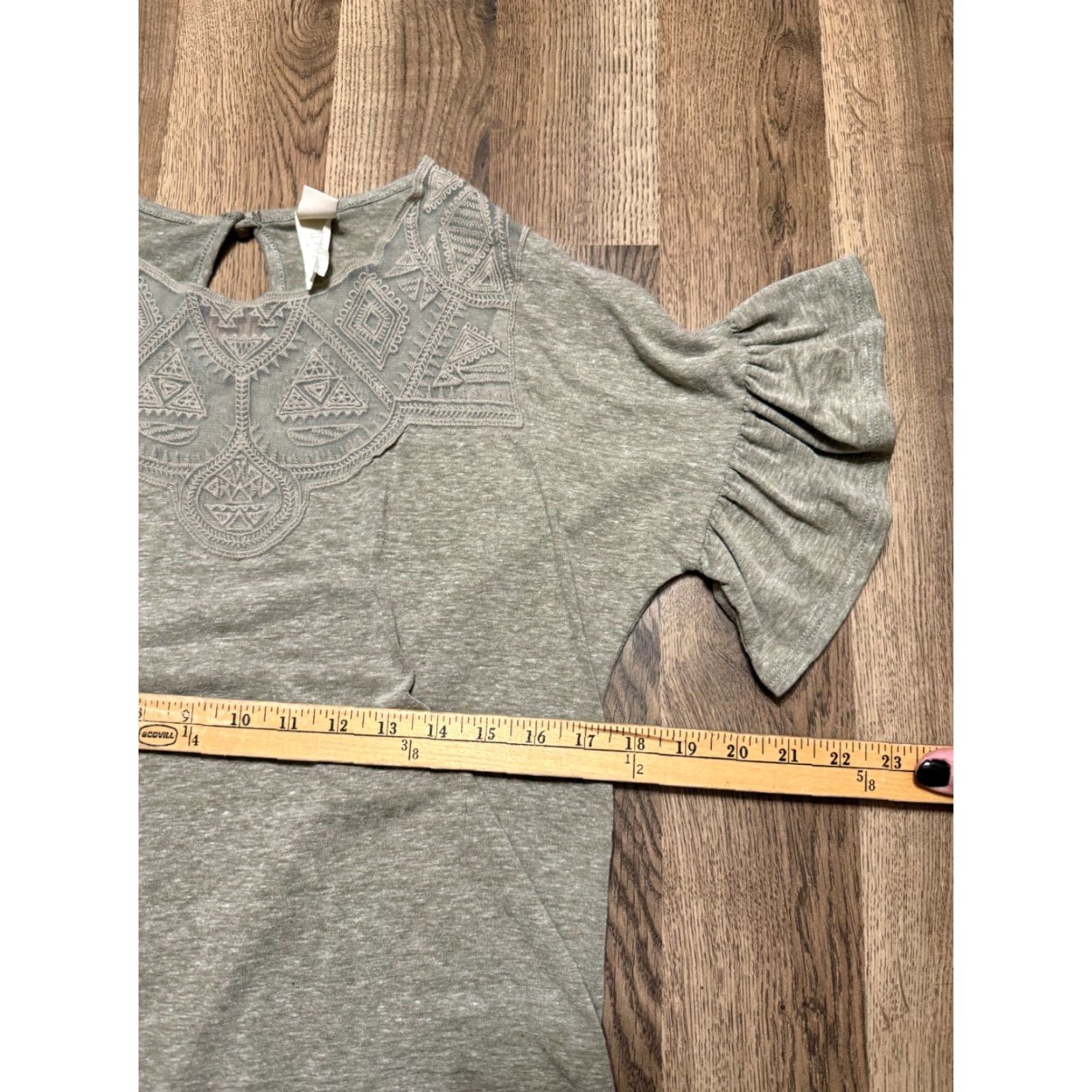 Vintage VINTAGE? 7th Ray Shirt Women's M Green Short Flutter Sleeve T-Shirt Casual Modern Basic Size M / US 6-8 / IT 42-44 - 7 Thumbnail