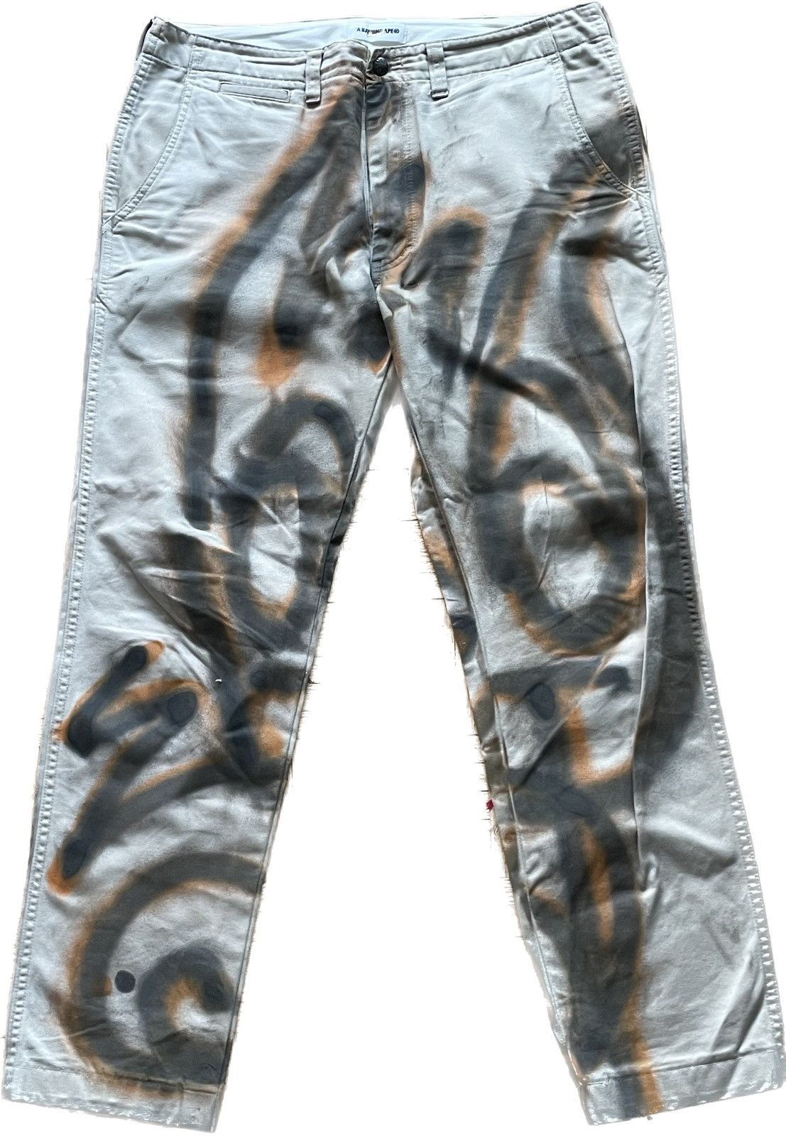 Bape HPWK 2020 painted Bape chino pants Size US 34 / EU 50 - 1 Thumbnail