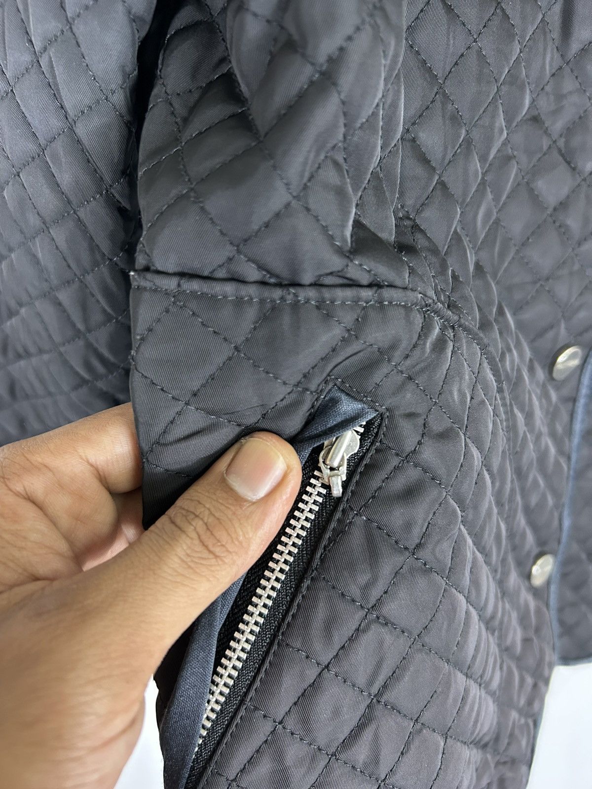 Courreges × Vintage ⚡️Vintage Courreges Quilted Snap Button Cropped Jacket Size S / US 4 / IT 40 - 7 Thumbnail