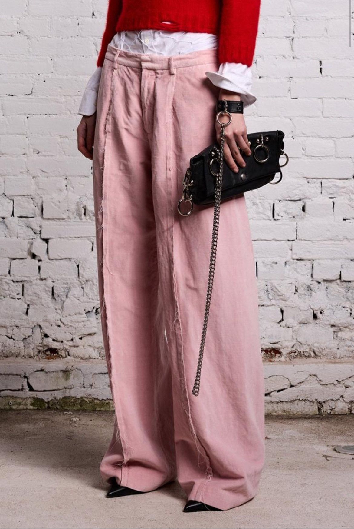 R13 R13 inverted pink trouser. Size 25 Size 25" / US 0 / IT 36 - 1 Thumbnail