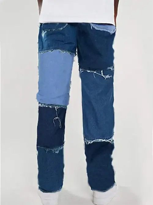 Japanese Brand #25 Street Trend Three Color Patchwork Size US 36 / EU 52 - 4 Thumbnail