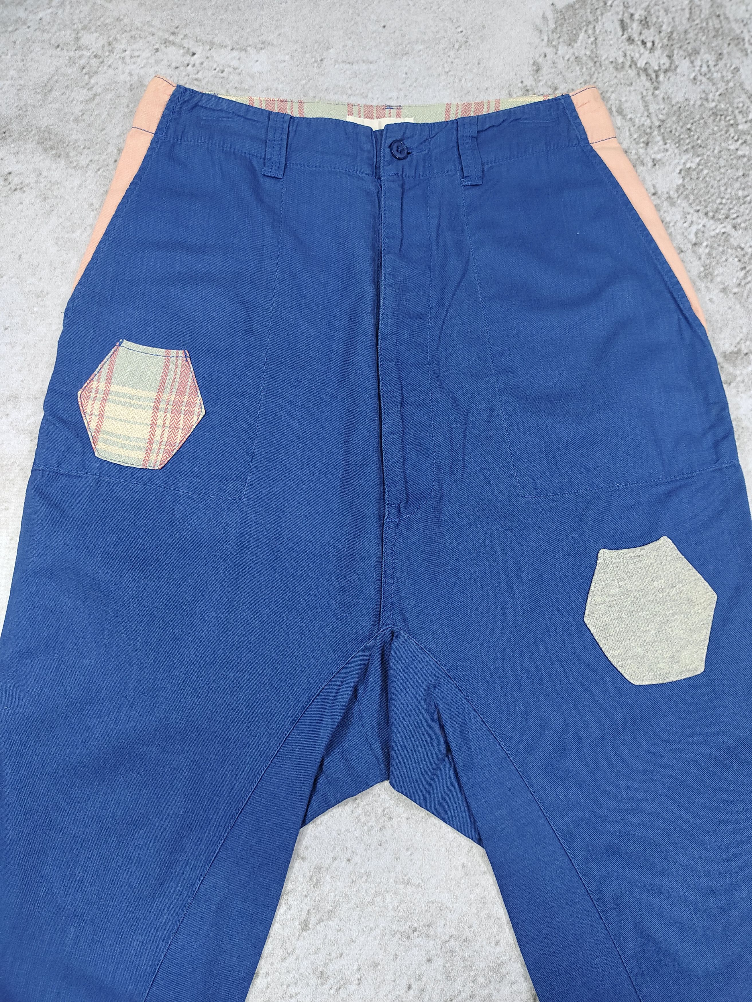 Ne-Net 00s Ne-Net🇯🇵 Hexagon Pacth Drop Crotch Sarouel Pants Size 30" / US 8 / IT 44 - 2 Thumbnail