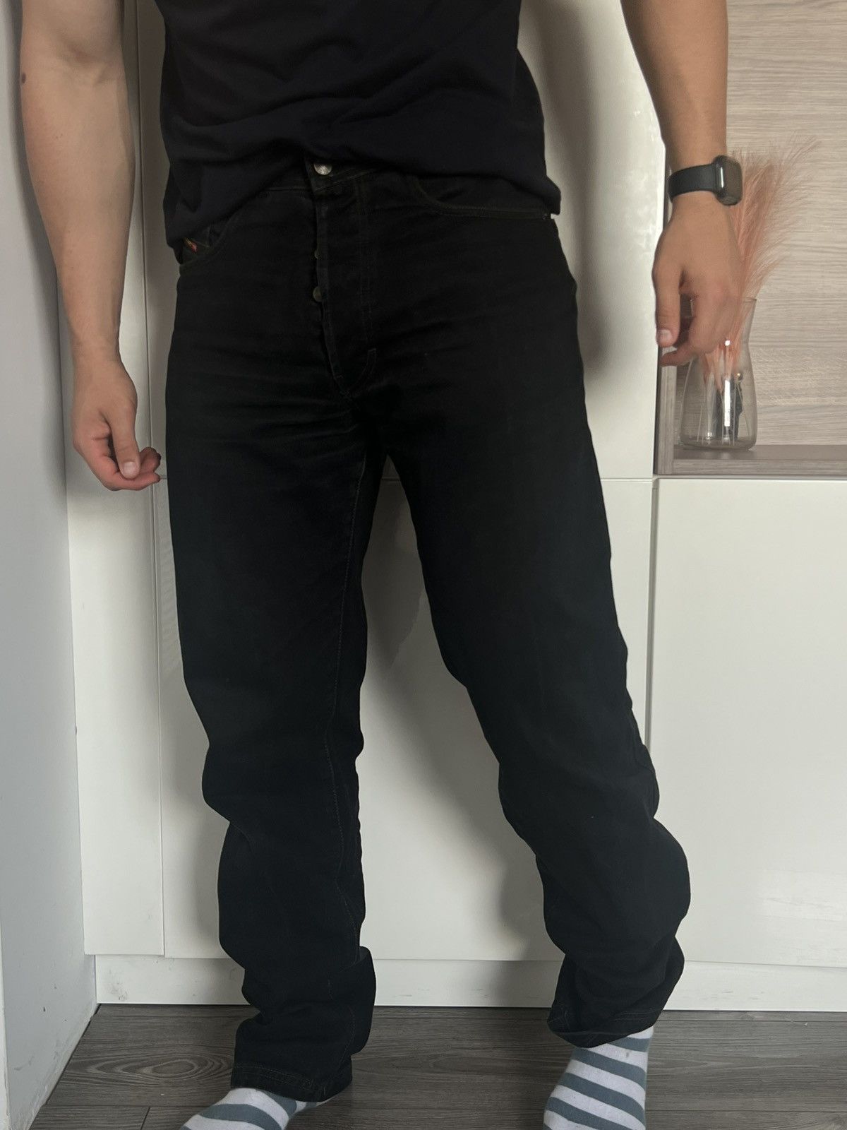 Diesel ‼️Vintage Diesel IND Ladder Baggy Black Denim Jeans‼️ Size US 33 - 7 Thumbnail