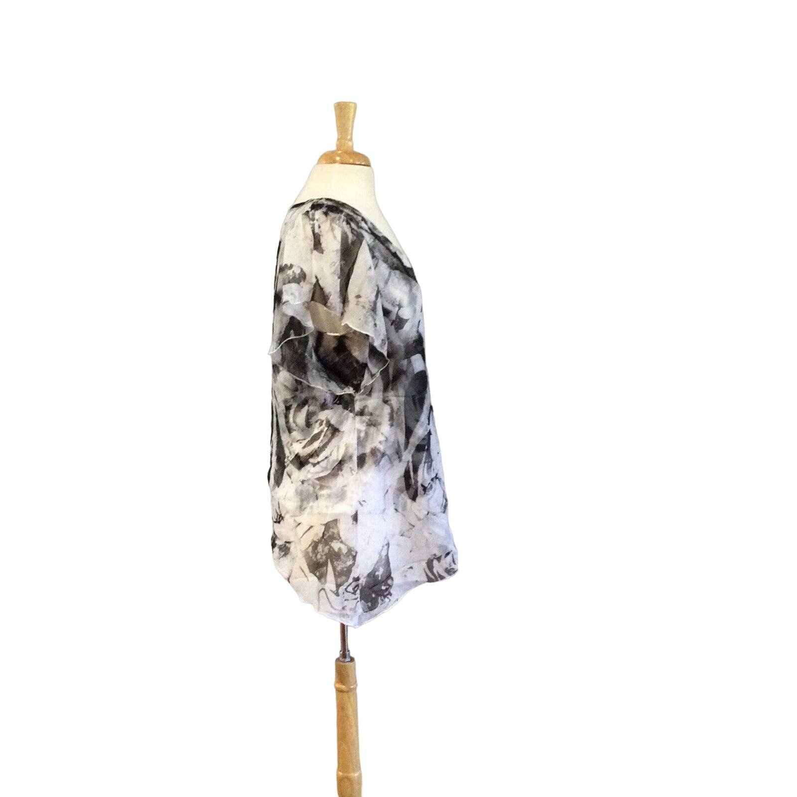 Other Energe Worldwear Tank Floral Print Sheer Overlay Blouse XL Size XL / US 12-14 / IT 48-50 - 5 Thumbnail