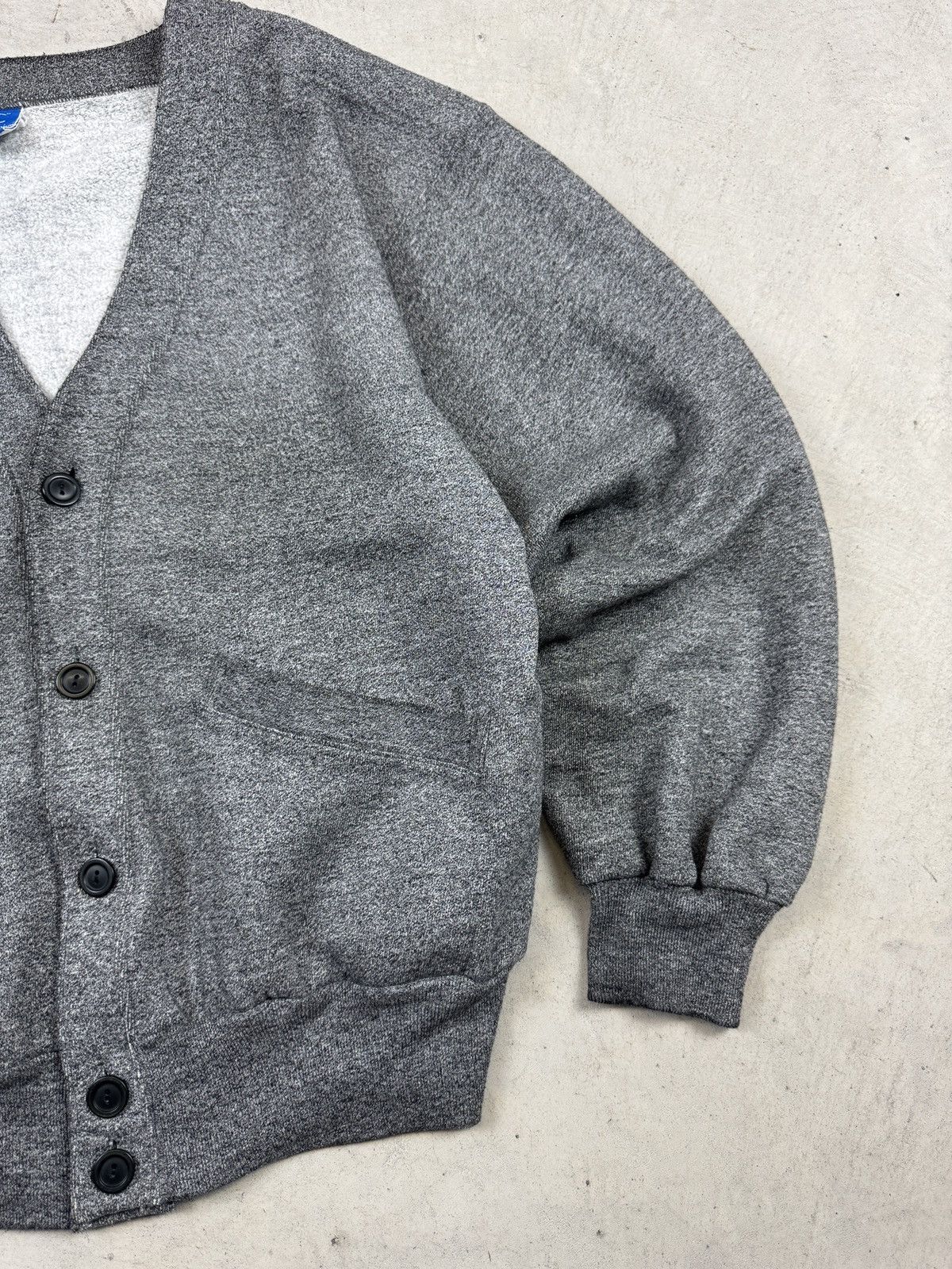 Champion × Vintage 1990’s Champion Grey Cardigan Size US L / EU 52-54 / 3 - 4 Thumbnail