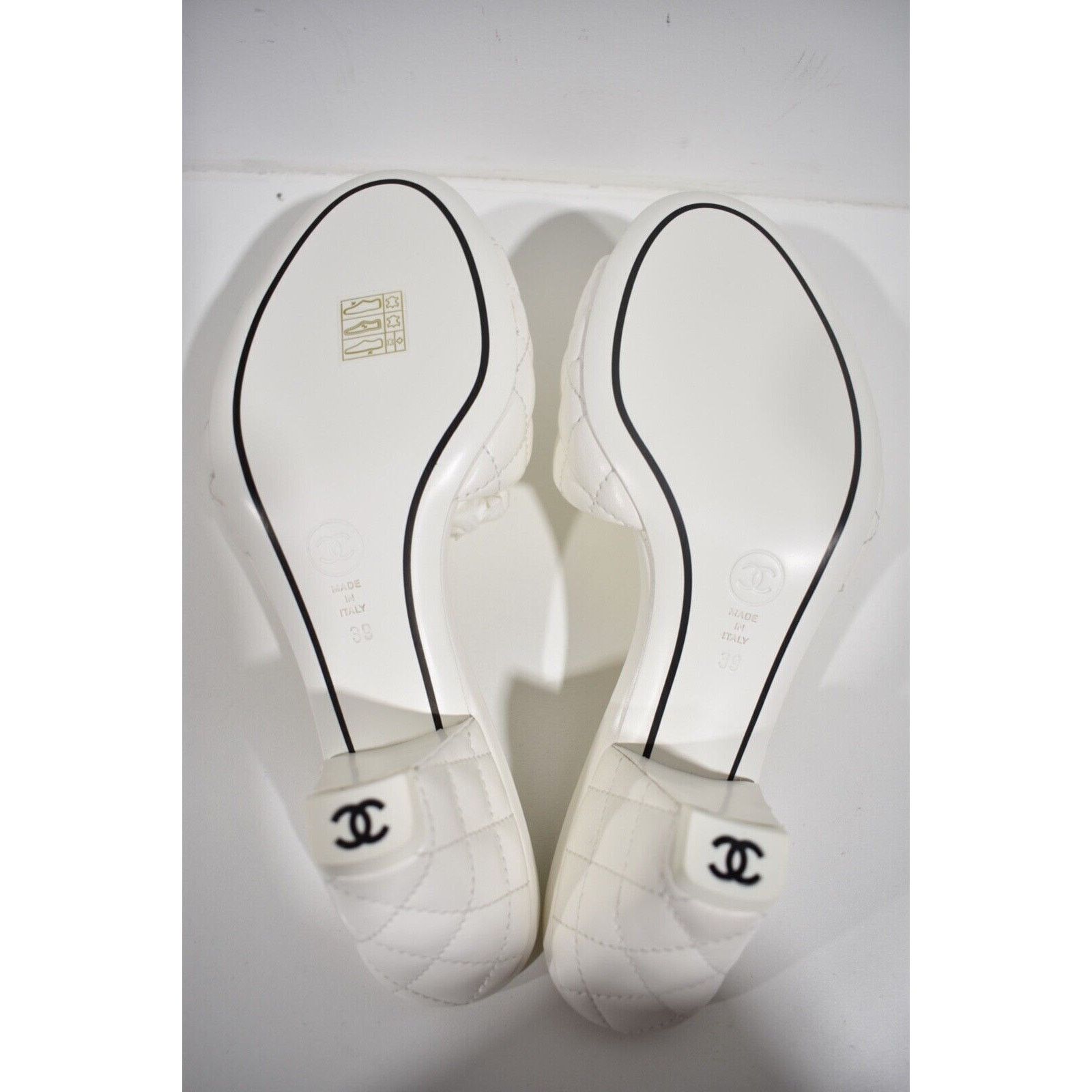 Chanel REV Lambskin Quilted CC Logo Cone Heel Mule Slide Sandal 38 Size US 8 / IT 38 - 12 Thumbnail