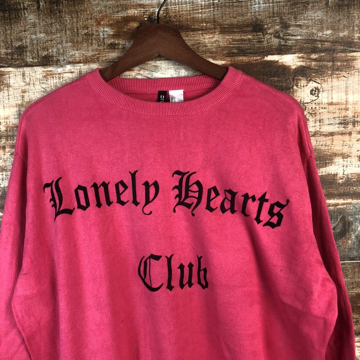 Japanese Brand DL lonely heart club H&M Divided Pink Sweaters #C687 Size US L / EU 52-54 / 3 - 5 Thumbnail