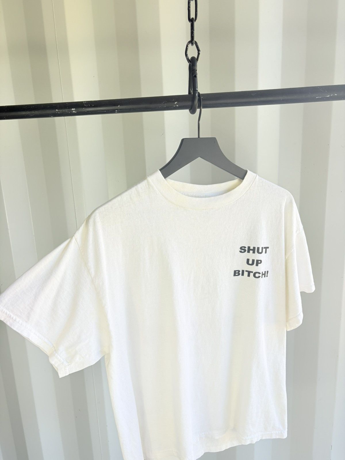 Vintage Vintage Shut Up Bitch Distressed Faded Shirt Grunge Band Size US L / EU 52-54 / 3 - 3 Thumbnail