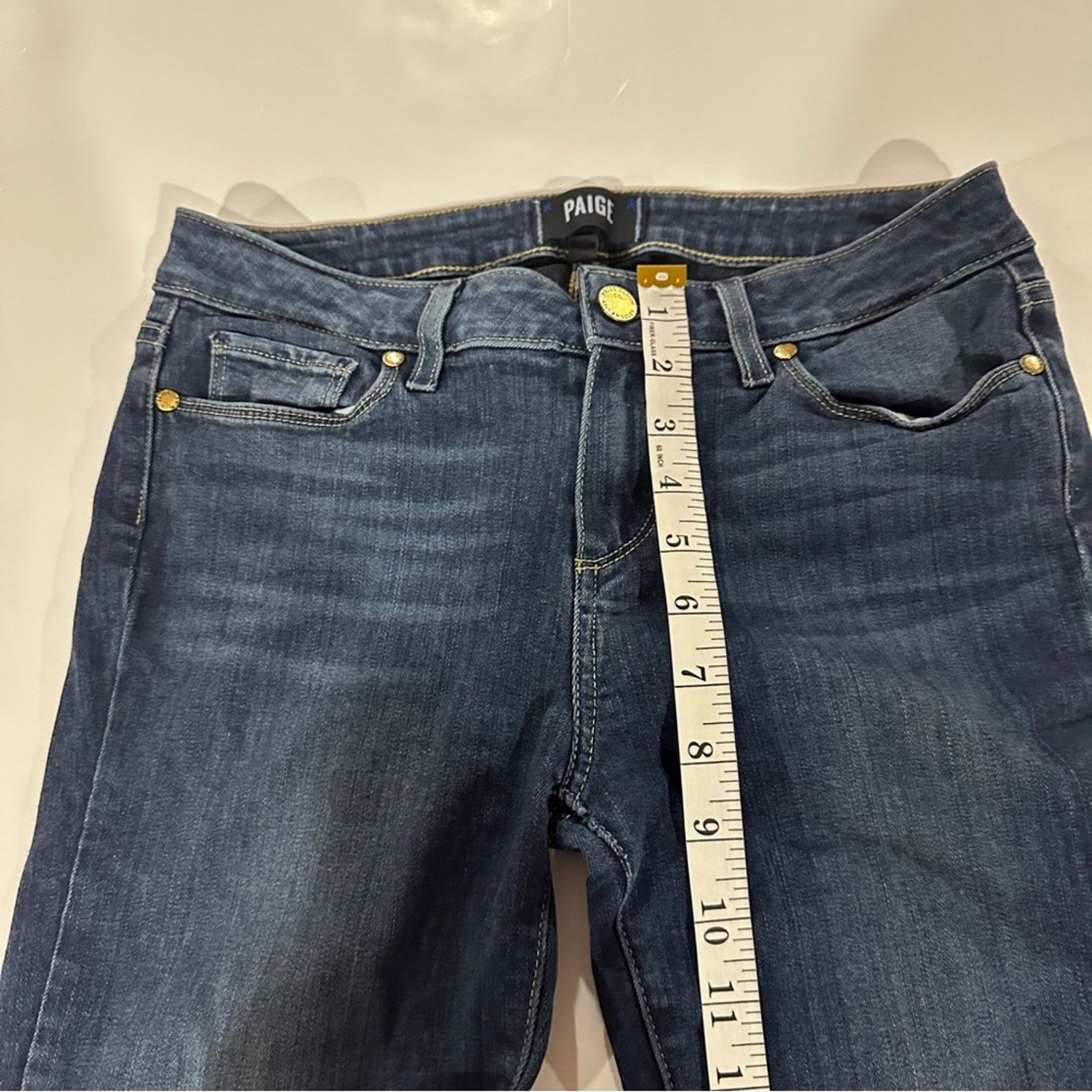 Paige Paige Verdugo Ankle Dark Wash Distressed Skinny Jeans Sz 29 Size 29" - 9 Thumbnail