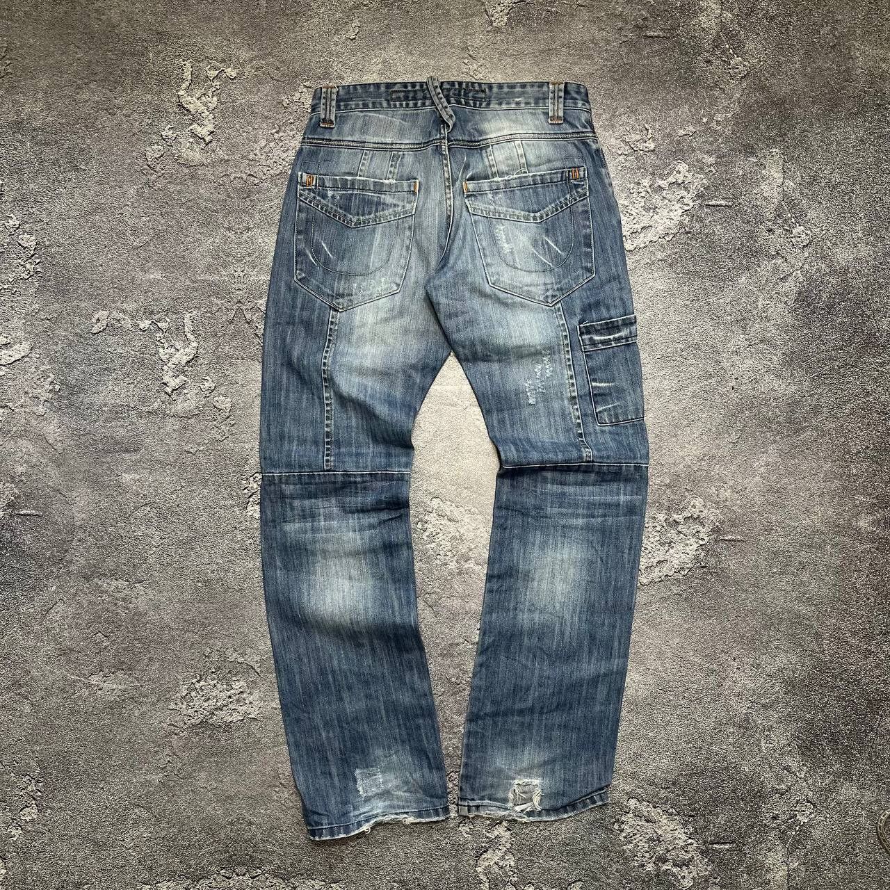 Vintage Vintage Cipo Baxx Jeans Patchwork Big Logo Flared Japanese Size US 33 - 6 Thumbnail
